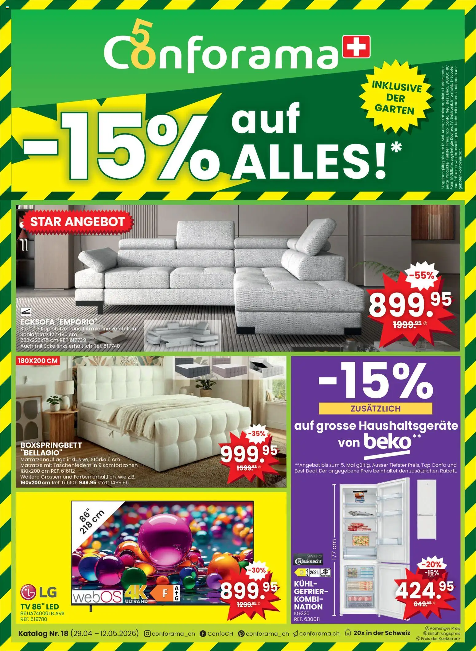 Vorschau des Merkblatts Conforama aktionen vom Shop Conforama gültig von 29.04.2026 bis 12.05.2026