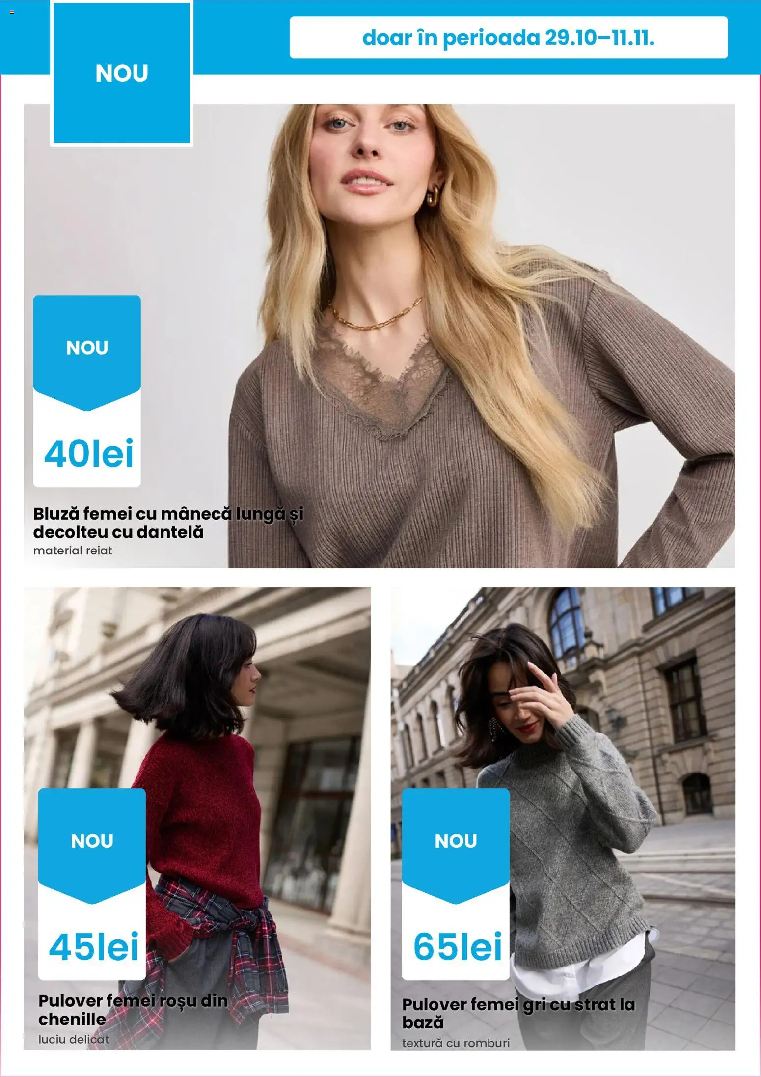 Previzualizarea de cataloage: Pepco Pepco Catalog valabil de la 29.10.2026 - Pulover, Bluză