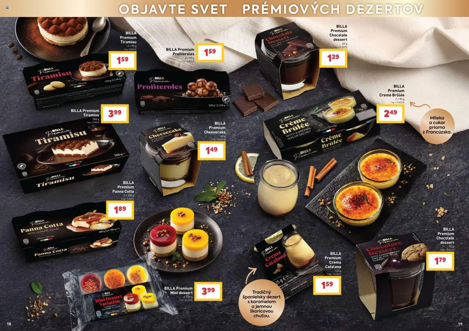 Náhľad Billa letáku platného od 21.10.2026 - Tiramisu, Mlieko, Dezert, Cukor