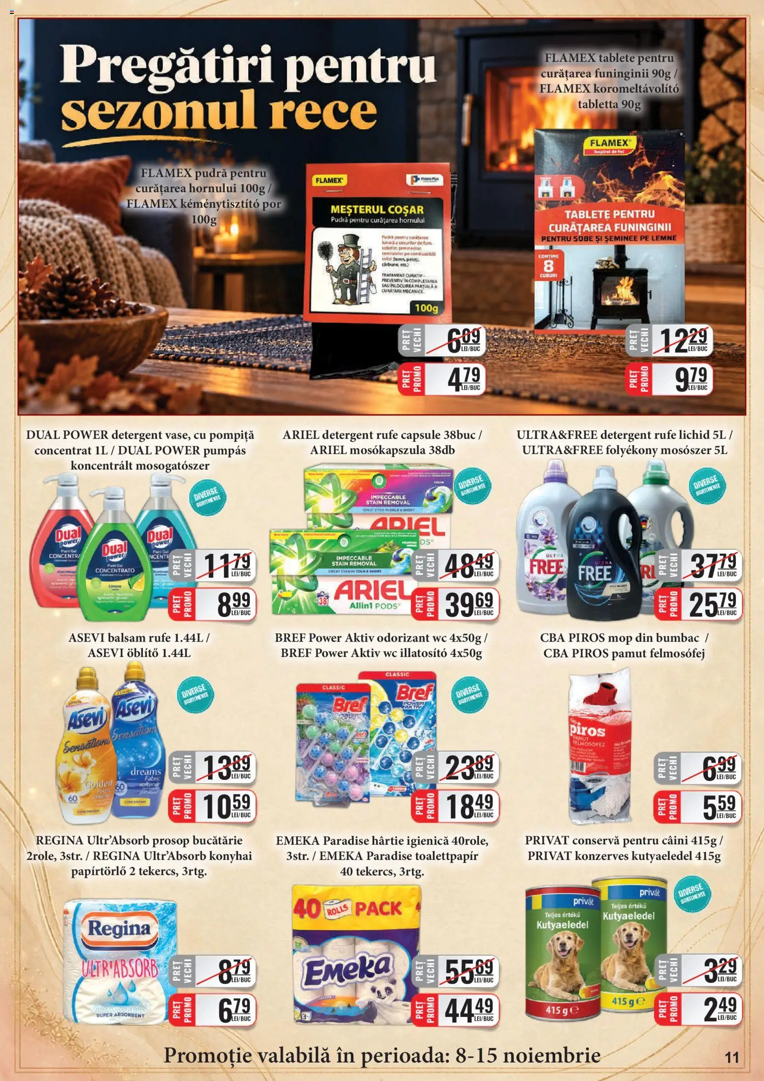 Previzualizarea de cataloage: CBA CBA Catalog C+C valabil de la 01.11.2026 - Mop, Bucătărie, Detergent Rufe, Power, Regina, Detergent, Balsam, Pudră