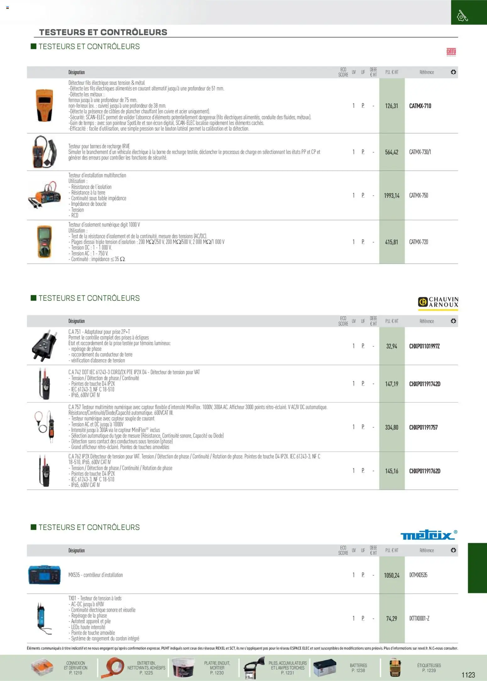 Prévisualisation de Brochure EPI, mesure, outillage, fixations et consommables du magasin Rexel formulaire valide 18/11/2025 - Adaptateur, Mortier, Prises, Prise, Multimètre numerique