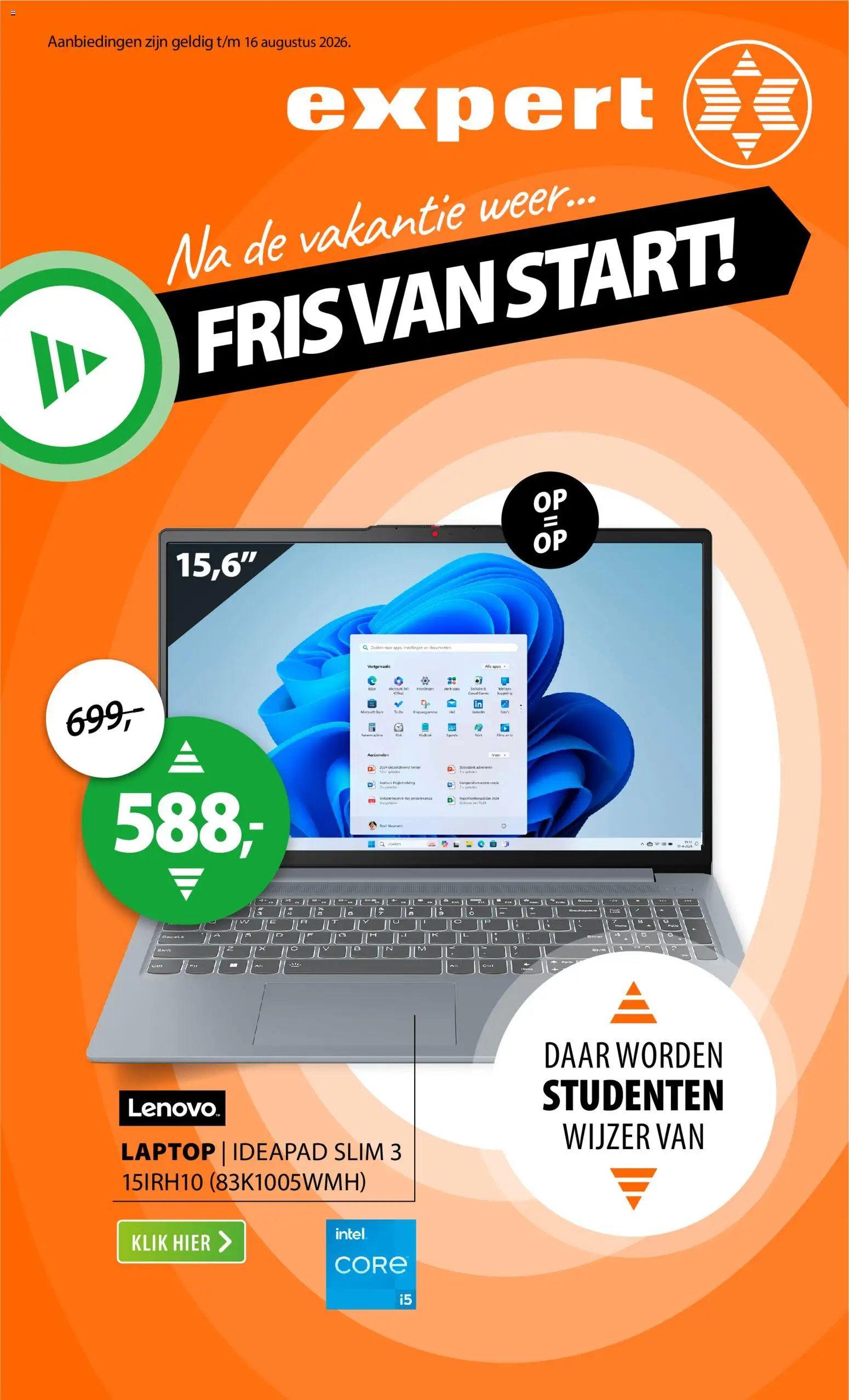 Voorbeeld van Expert folder van winkel Expert geldig vanaf 10-08-2026