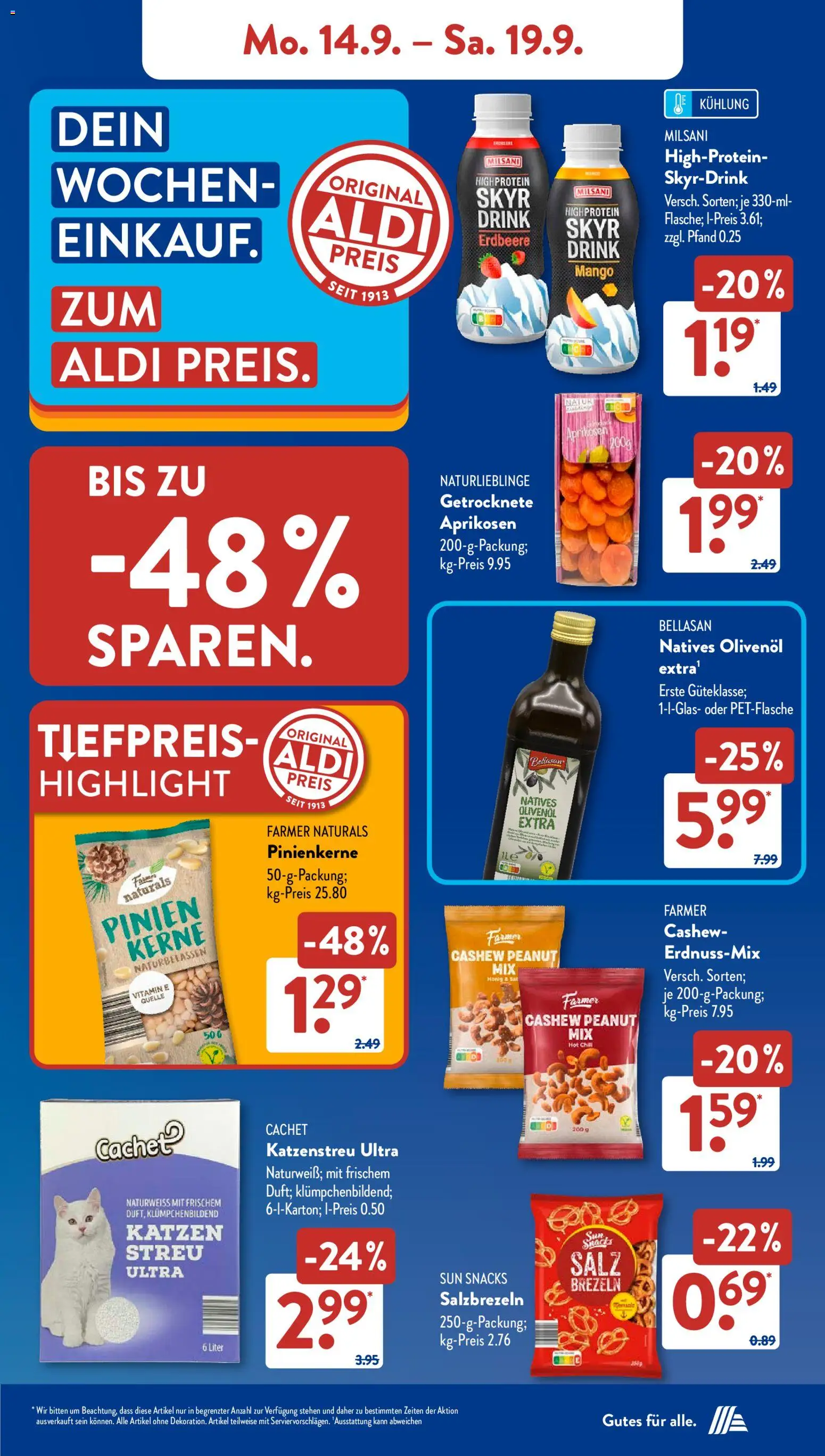 Vorschau von dem Prospekt des Geschäftes Aldi Süd, gültig ab dem 14.09.2026 - Leggings, Gummistiefel, Weste