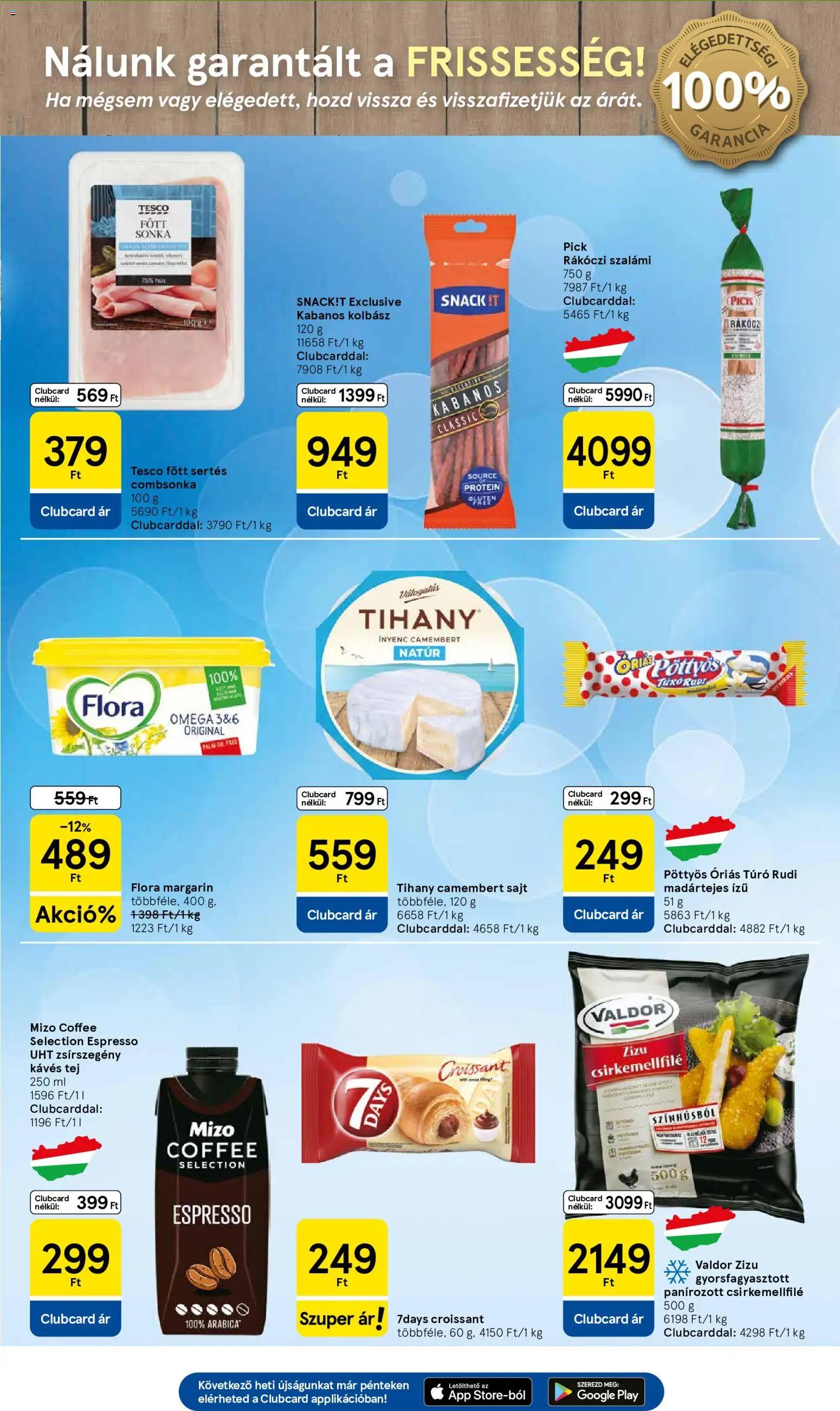 Tesco - Tesco Szupermarket akciós újság megtekintése, amely érvényes 2026.10.15.-től - Tihany, Omega, Sajt, Túró, 7days, Pick Rákóczi szalámi, Gyorsfagyasztott, Combsonka