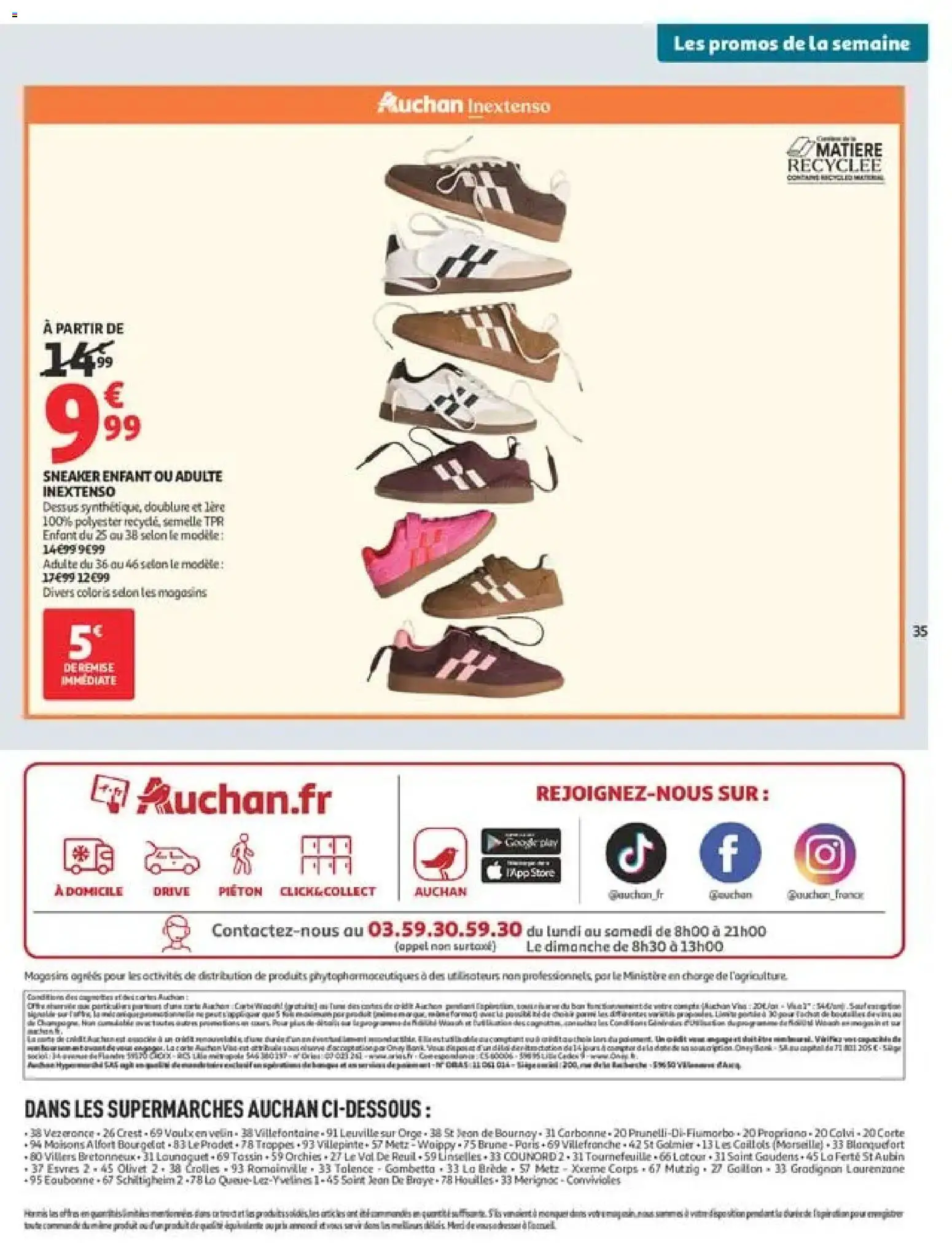 Prévisualisation de Auchan Tops rentrée supers du magasin Auchan formulaire valide 01/09/2026 - Sneakers, Store, Jean
