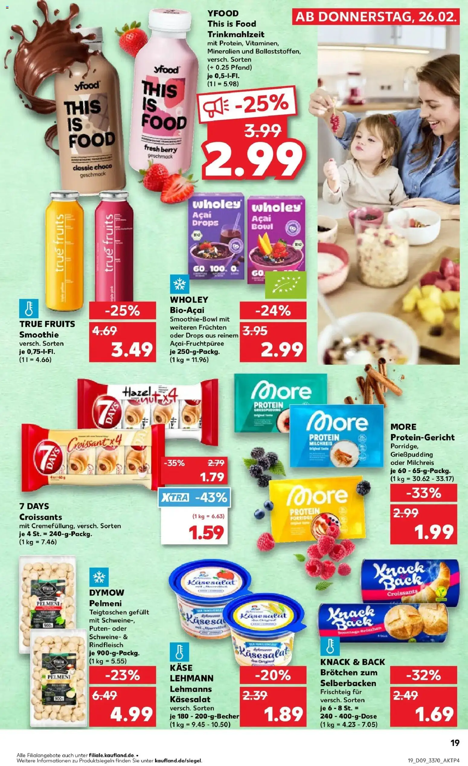 Vorschau von dem Prospekt des Geschäftes Kaufland, gültig ab dem 26.02.2026 - Käse, Croissant, YFood, Rindfleisch