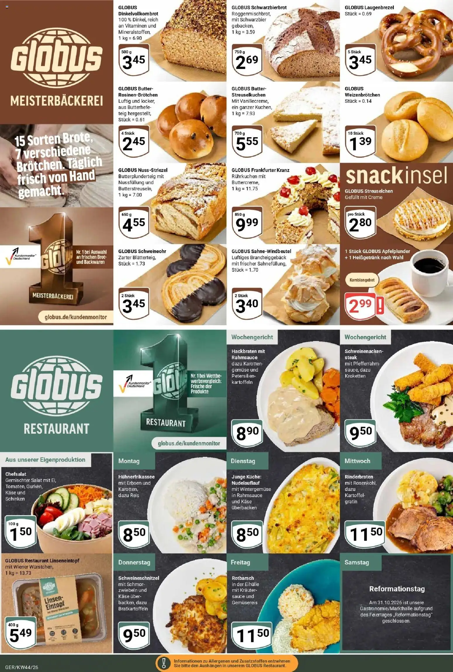 Vorschau von dem Prospekt des Geschäftes Globus, gültig ab dem 26.10.2026