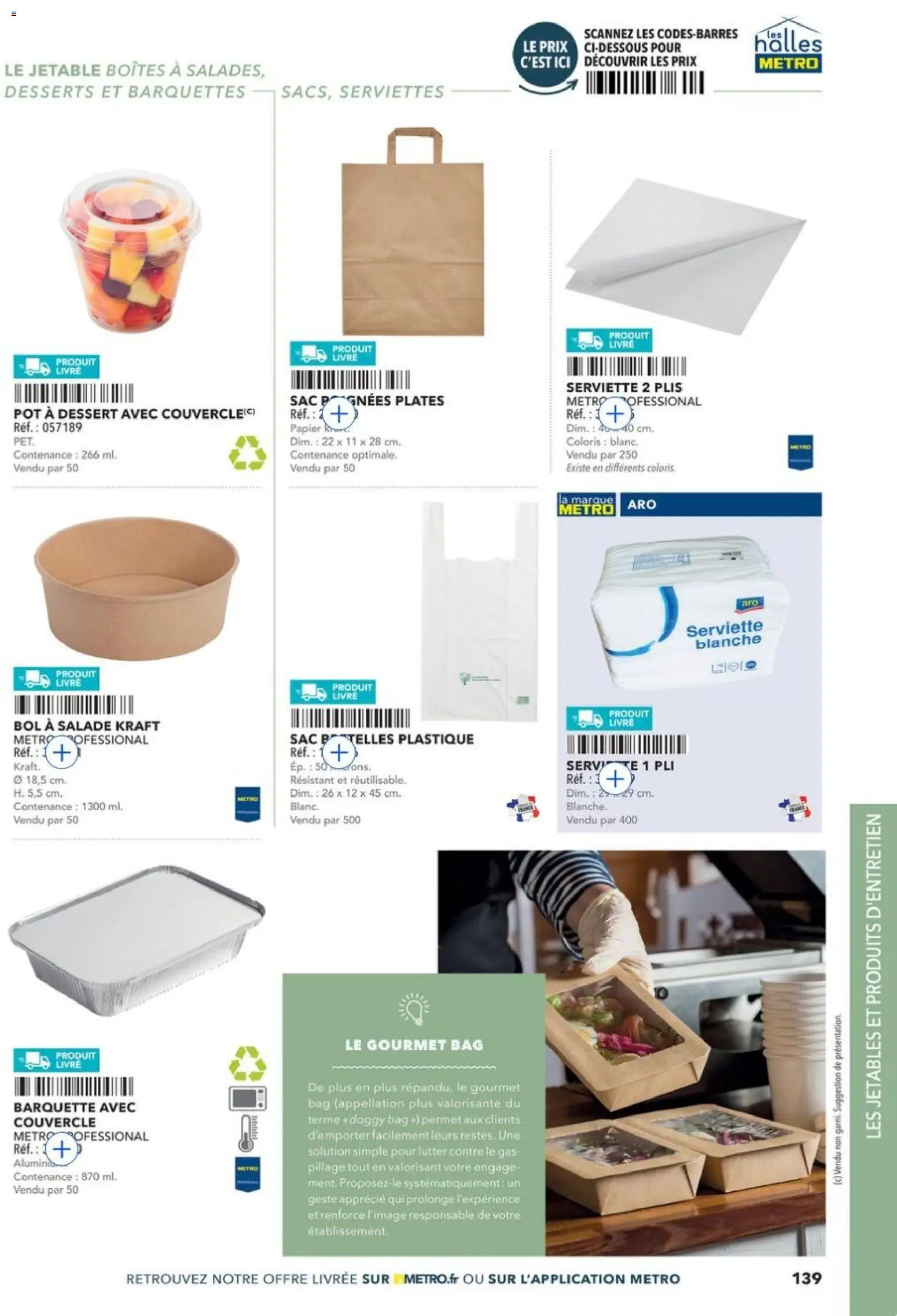 Prévisualisation de METRO - Guide Italie du magasin METRO formulaire valide 28/05/2026 - Livre, Salade, Sac, Bol, Mètre, Poignées, Serviettes, Couvercle