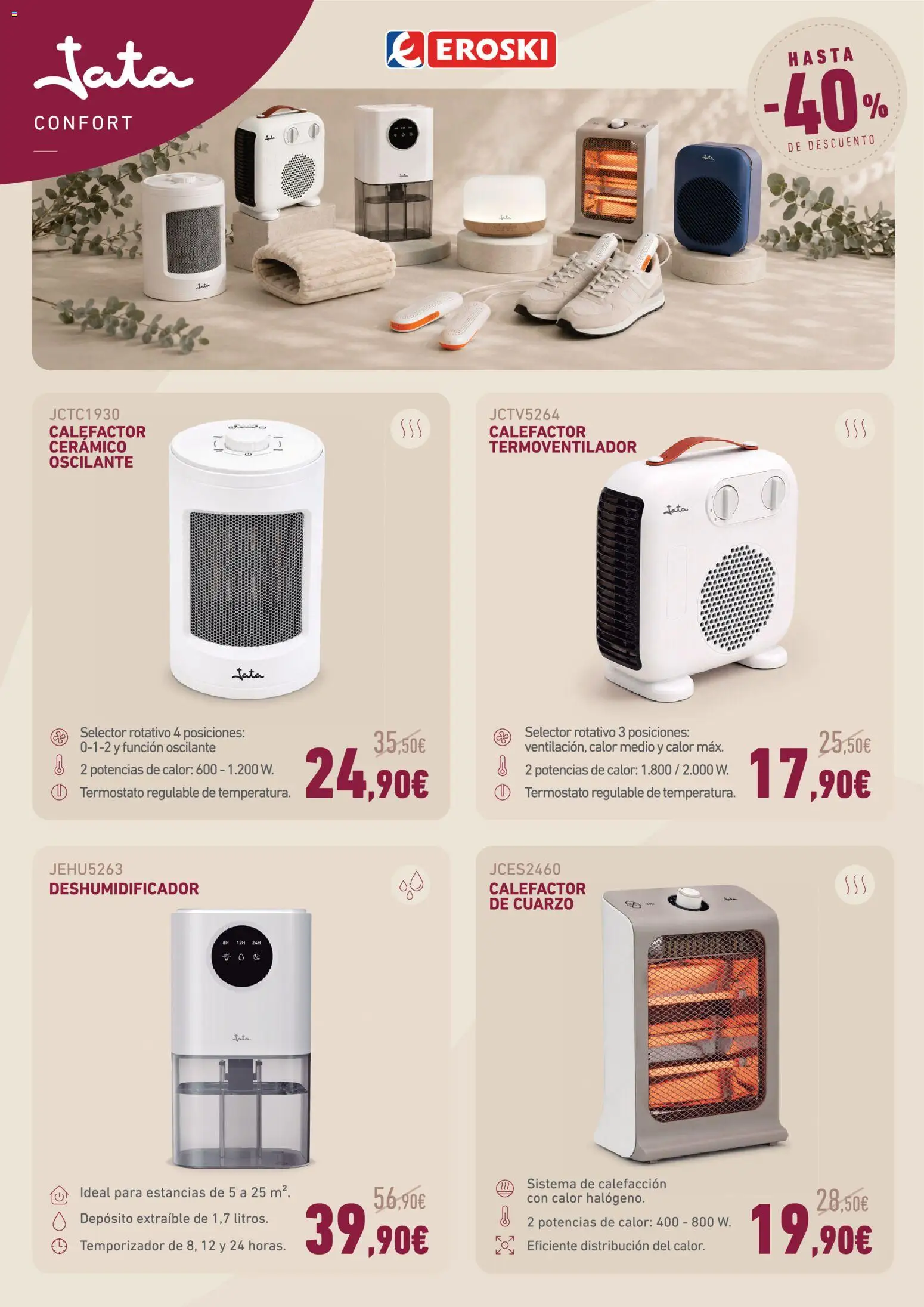 Vista previa del folleto de la tienda Eroski válido desde el 29/10/2026 - Deshumidificador