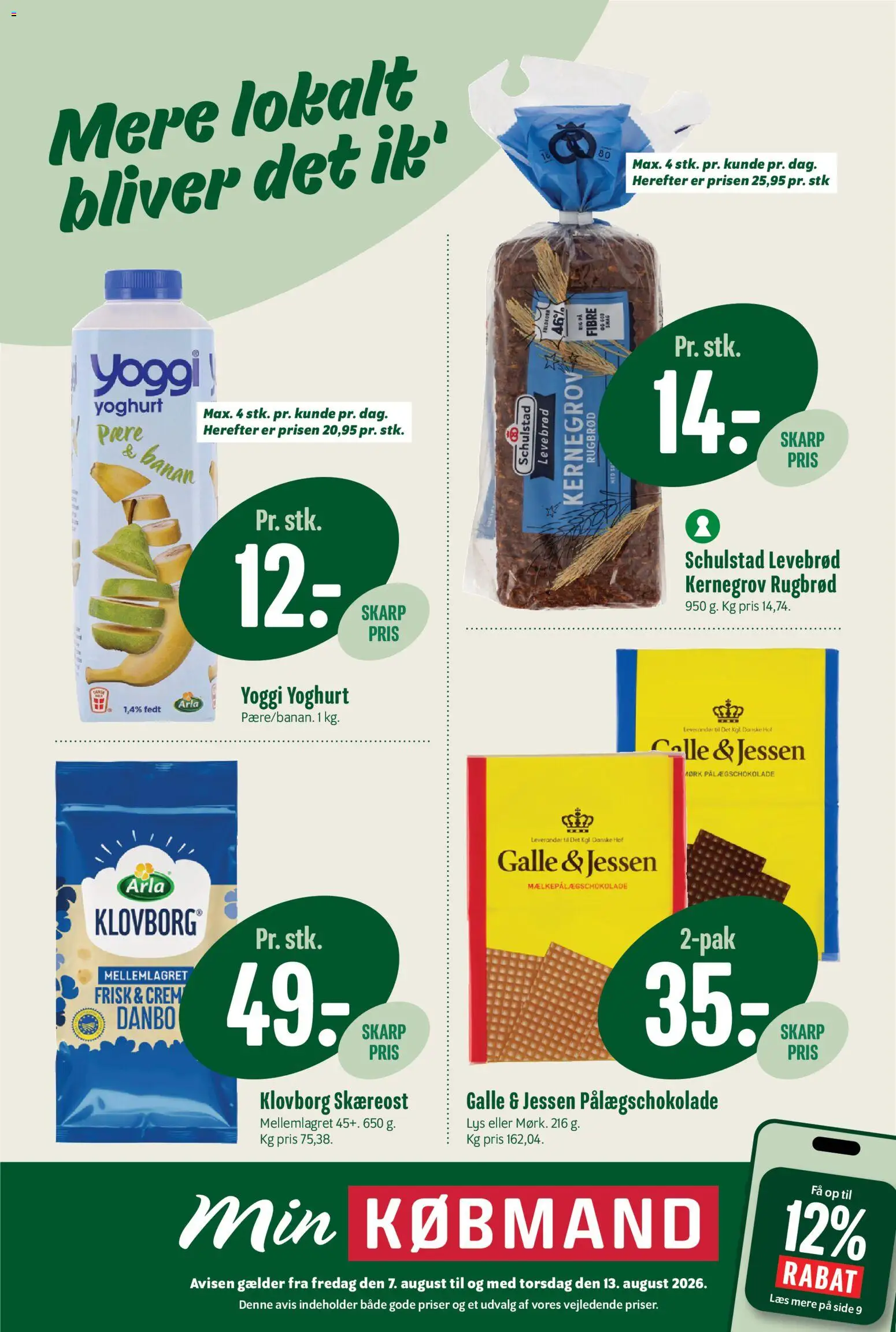 Eksempel på tilbudsavis Min Købmand - Tilbudsavis uge 33 fra butik Min Købmand gyldig fra 07/08/2026