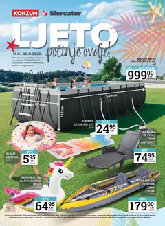 Pregled letka KONZUM - Ljeto počinje u Konzumu trgovine KONZUM vrijedi od 14.05.2026