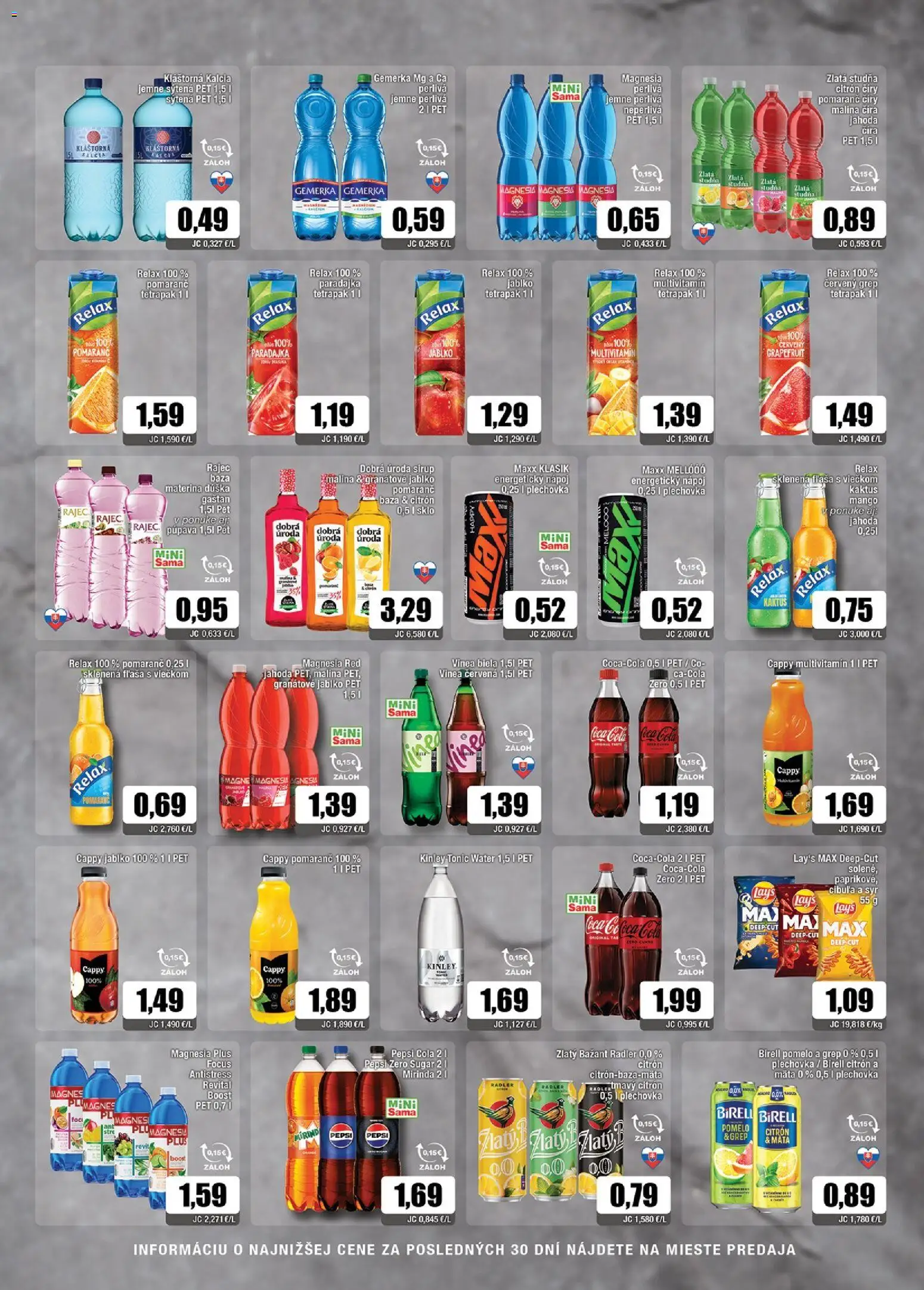 Náhľad Sama letáku platného od 02.10.2026 - Syr, Vinea, Birell, Granátové jablko, Grep, Zlatý Bažant, Magnesia, Mirinda