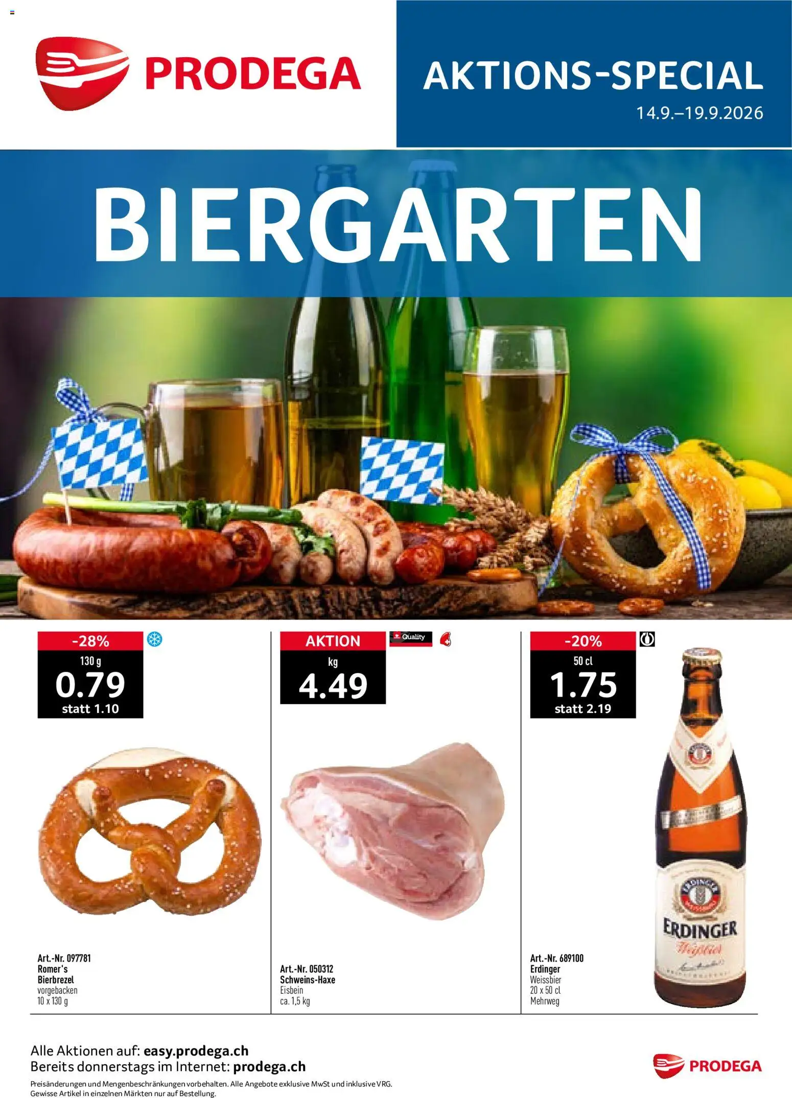 Vorschau des Merkblatts Prodega aktionen Biergarten vom Shop Prodega gültig von 14.09.2026 bis 19.09.2026