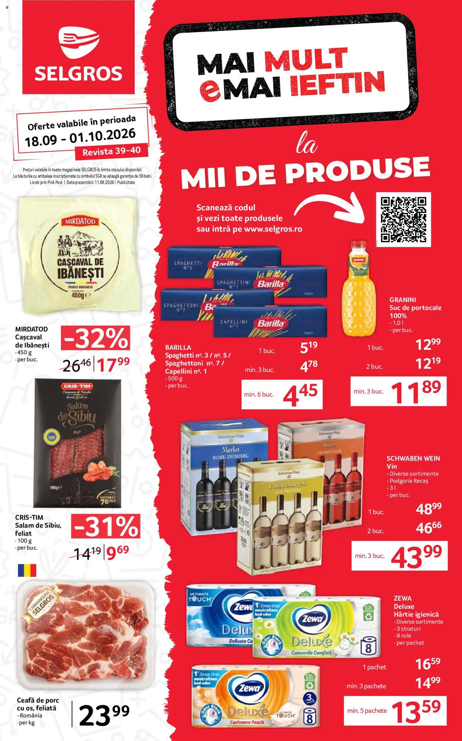 Previzualizarea de cataloage: Selgros Selgros Catalog valabil de la 18.09.2026