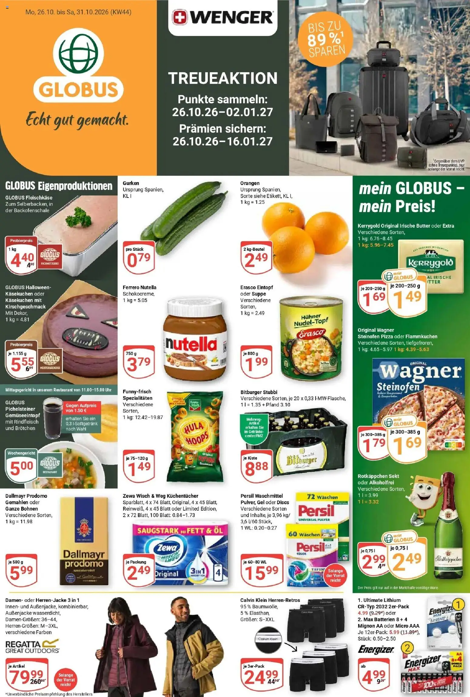 Vorschau von dem Prospekt des Geschäftes Globus, gültig ab dem 26.10.2026