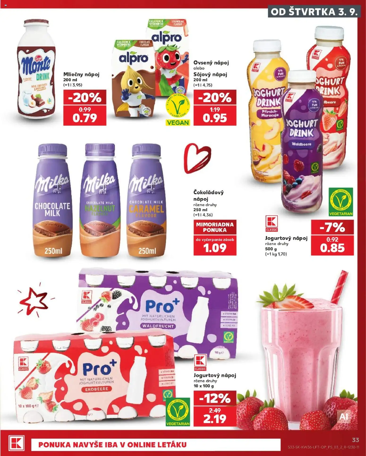 Náhľad Kaufland letáku platného od 03.09.2026 - Milka, Mak, Alpro
