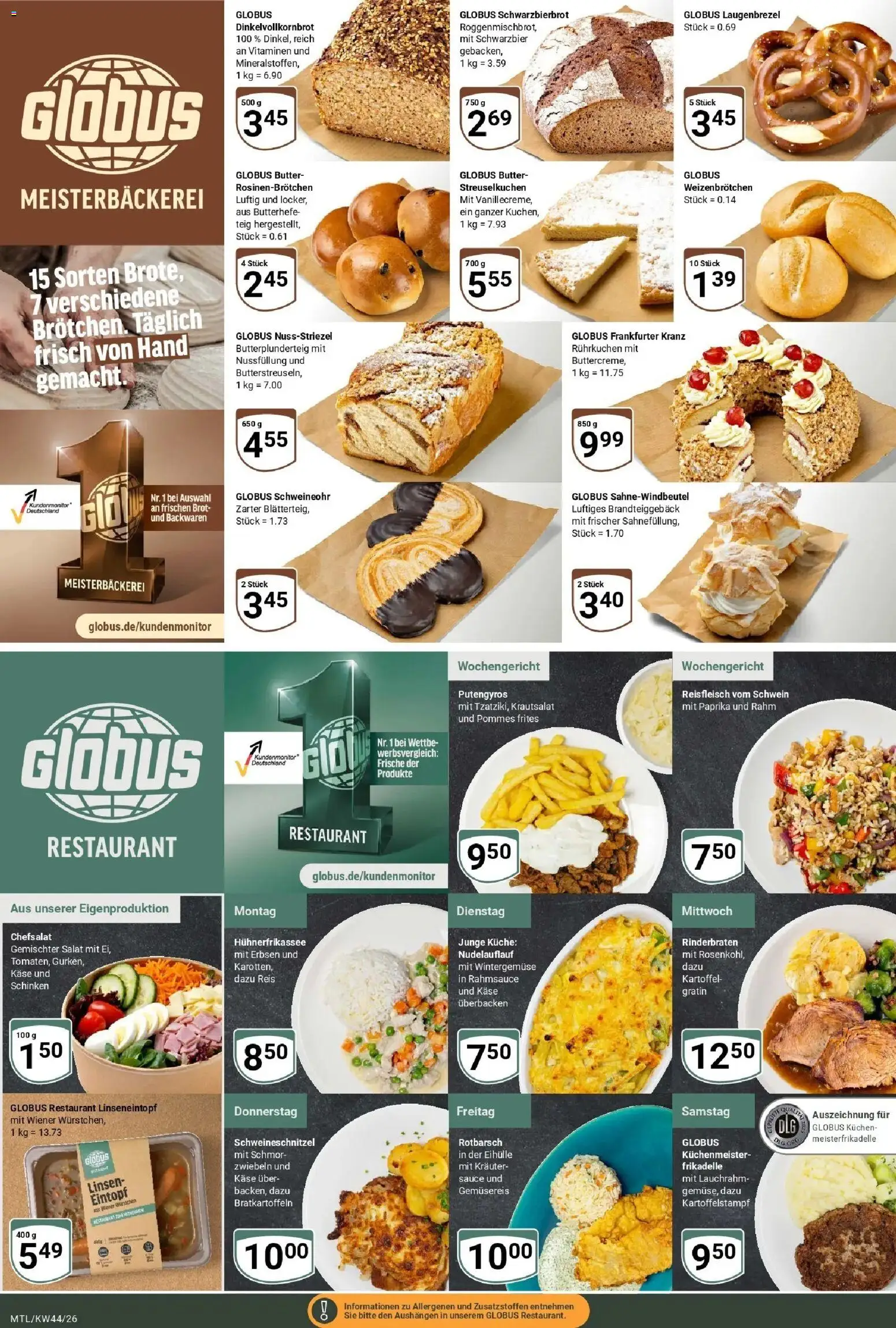 Vorschau von dem Prospekt des Geschäftes Globus, gültig ab dem 26.10.2026