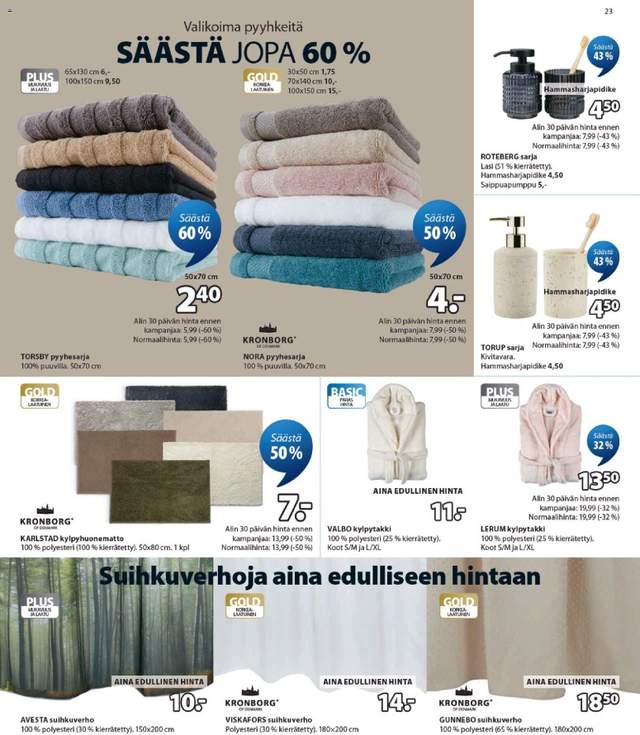 Uusi Jysk tarjouslehti alkaen 23/07