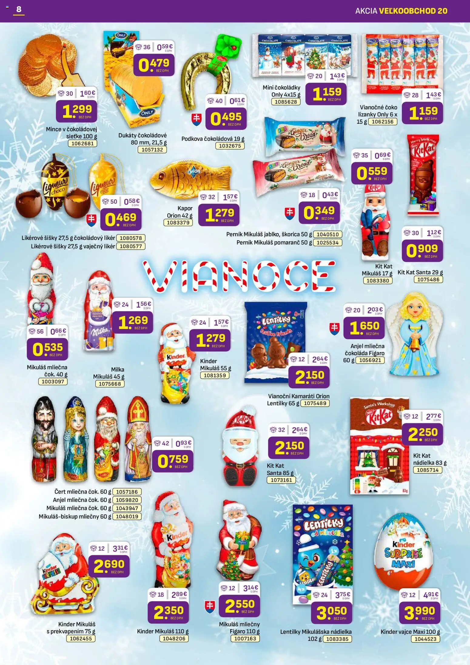 Náhľad Libex letáku platného od 05.10.2026 - Kapor, Šišky, Čokoláda, Kinder, Milka, Vaječný likér, Lízanky