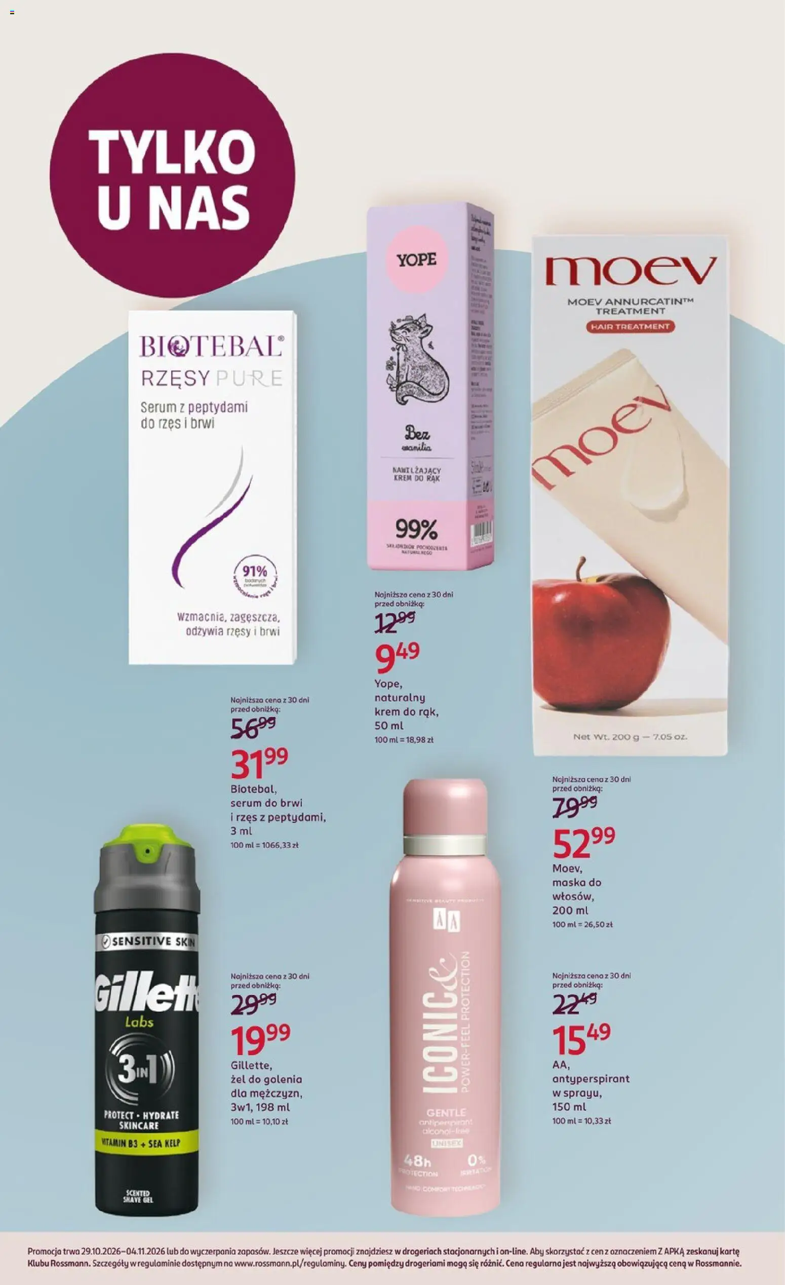 Pogląd gazetki "Rossmann gazetka" ze sklepu Rossmann ważnej od 29.10.2026 - Maska, Krem, Antyperspirant, Krem do rąk