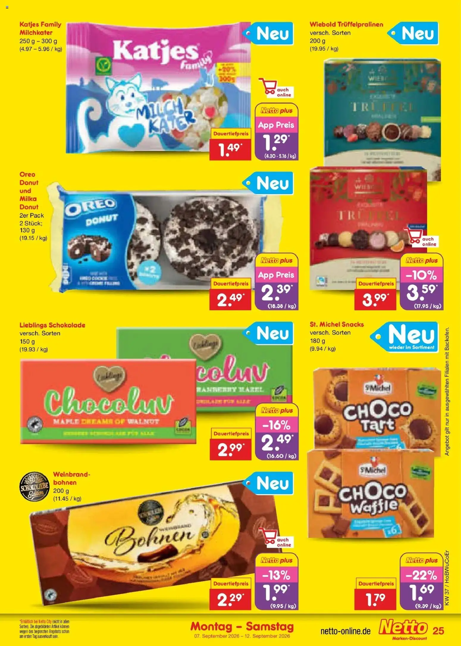 Vorschau von dem Prospekt des Geschäftes Netto Marken-Discount, gültig ab dem 07.09.2026 - Schokolade, Milch, Milka, Katjes