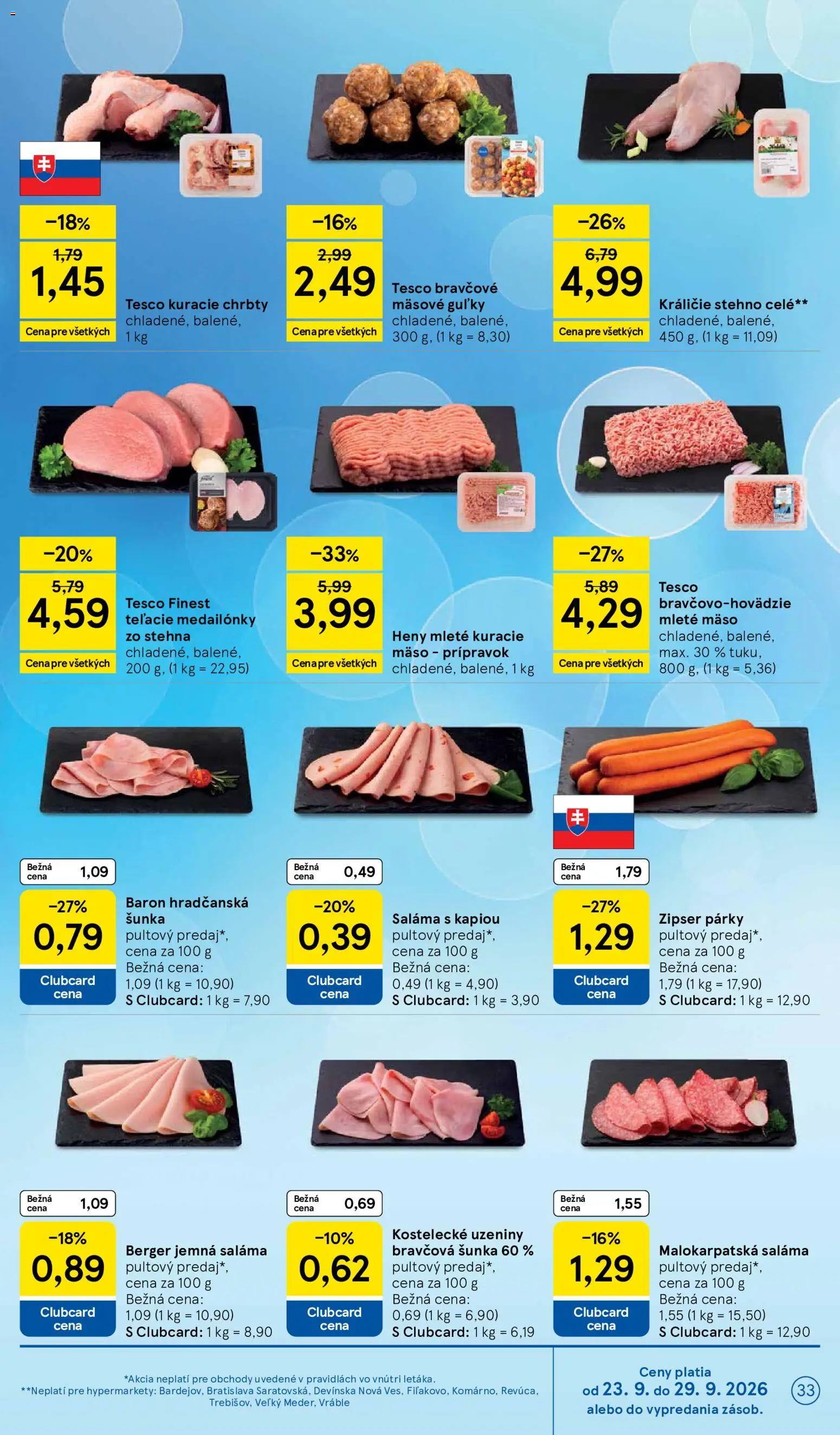 Náhľad Tesco letáku platného od 23.09.2026