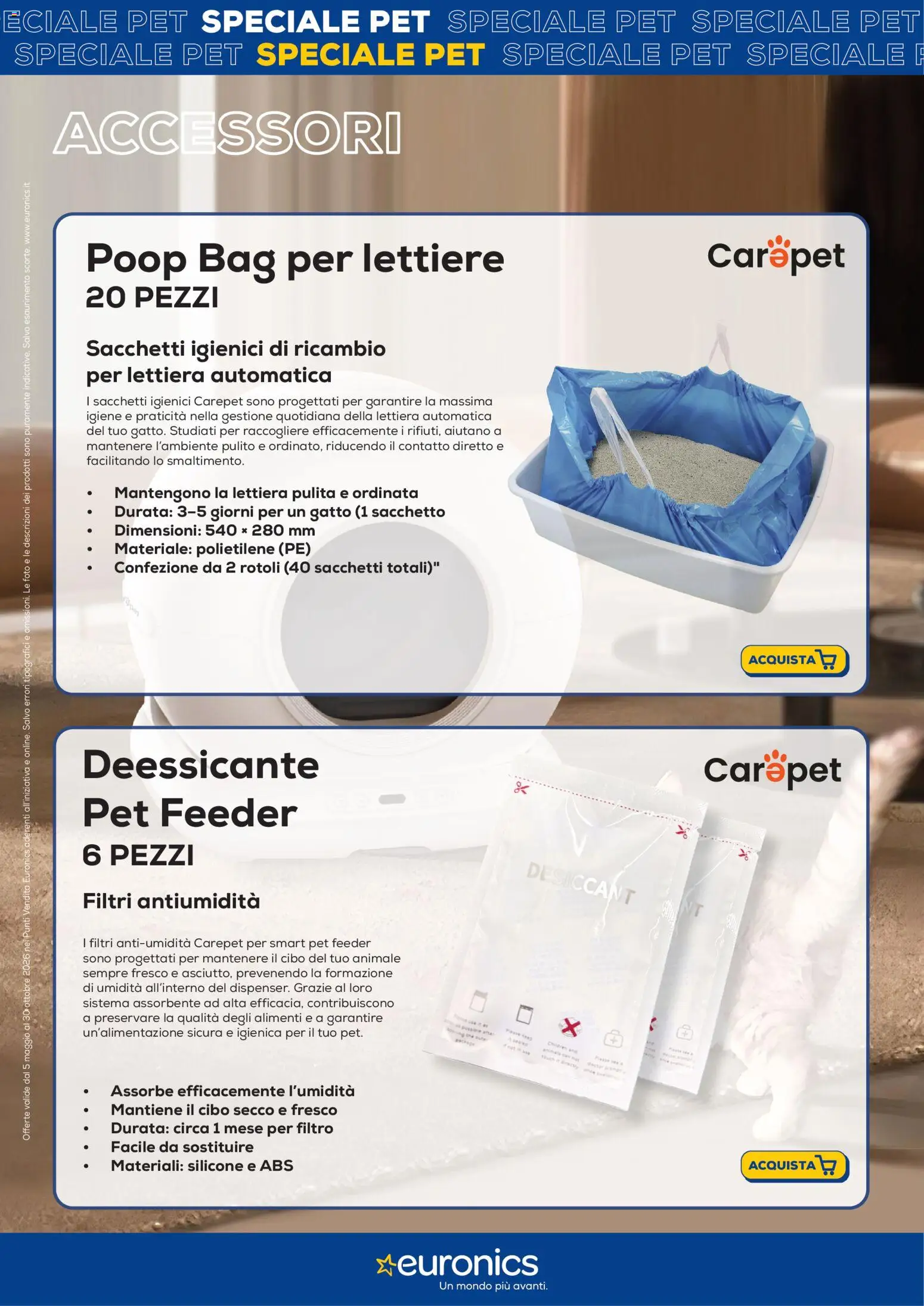 Anteprima dell'opuscolo Euronics volantino Pet dal negozio Euronics valido da 05/05/2026 - Silicone