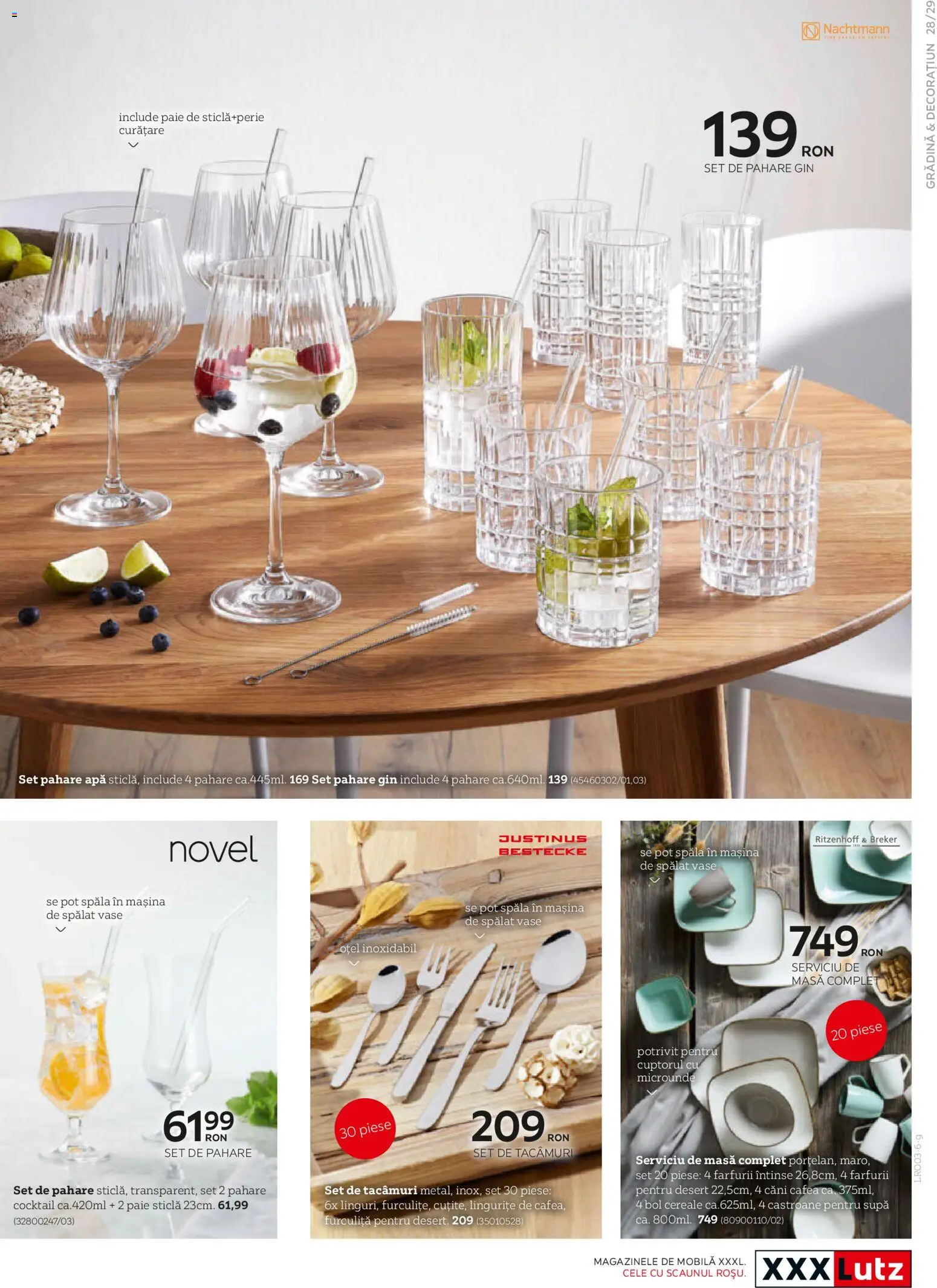 Previzualizarea de cataloage: XXXLutz XXXLutz Catalog grădină valabil de la 09.03.2026 - Apă, Mașină De Spălat, Mașină De Spălat Vase, Cafea, Cocktail, Cereale, Desert, Vase