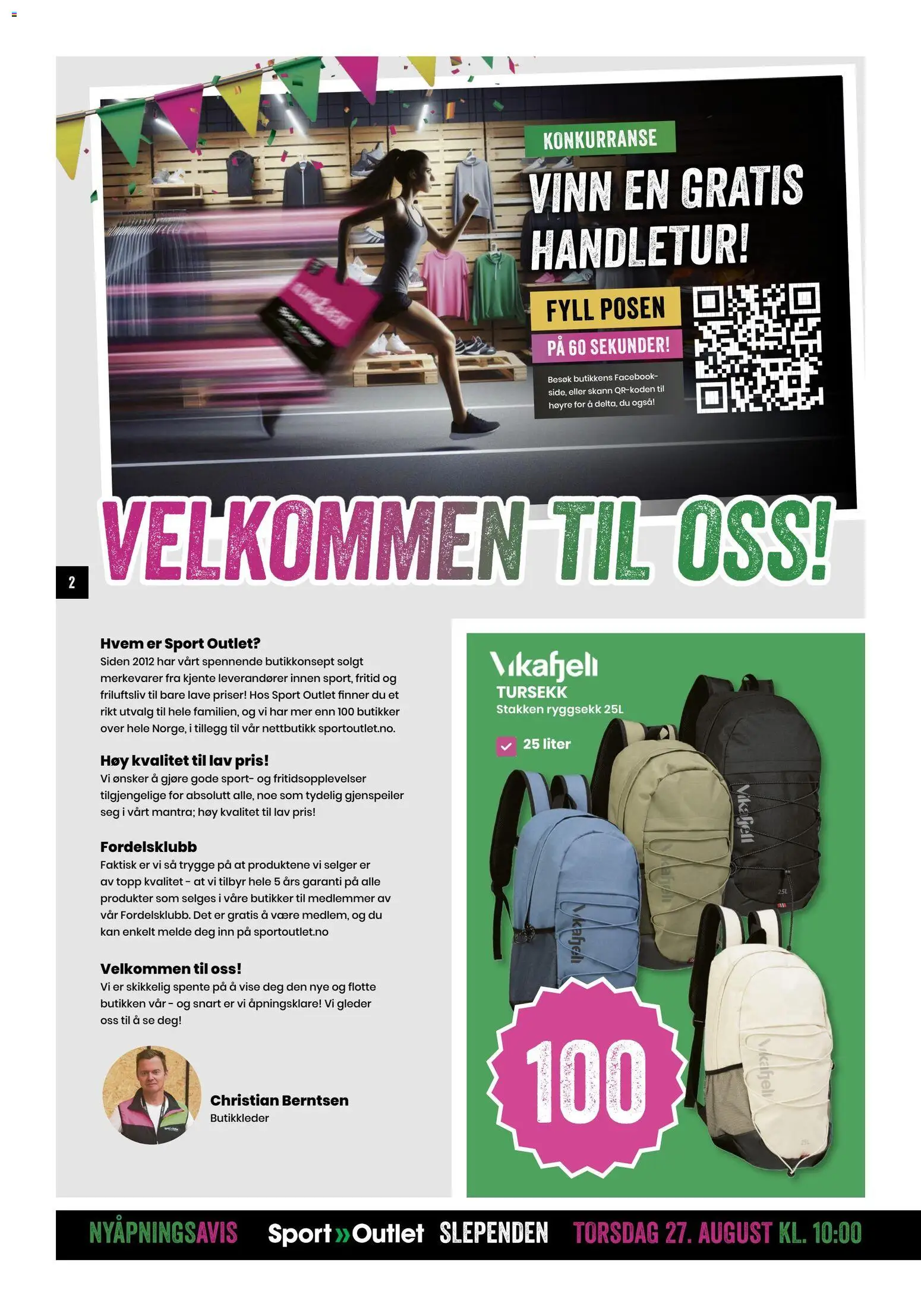 Forhåndsvis Sport Outlet Nyåpning Slependen fra butikk Sport Outlet gyldig fra 27/08/2026