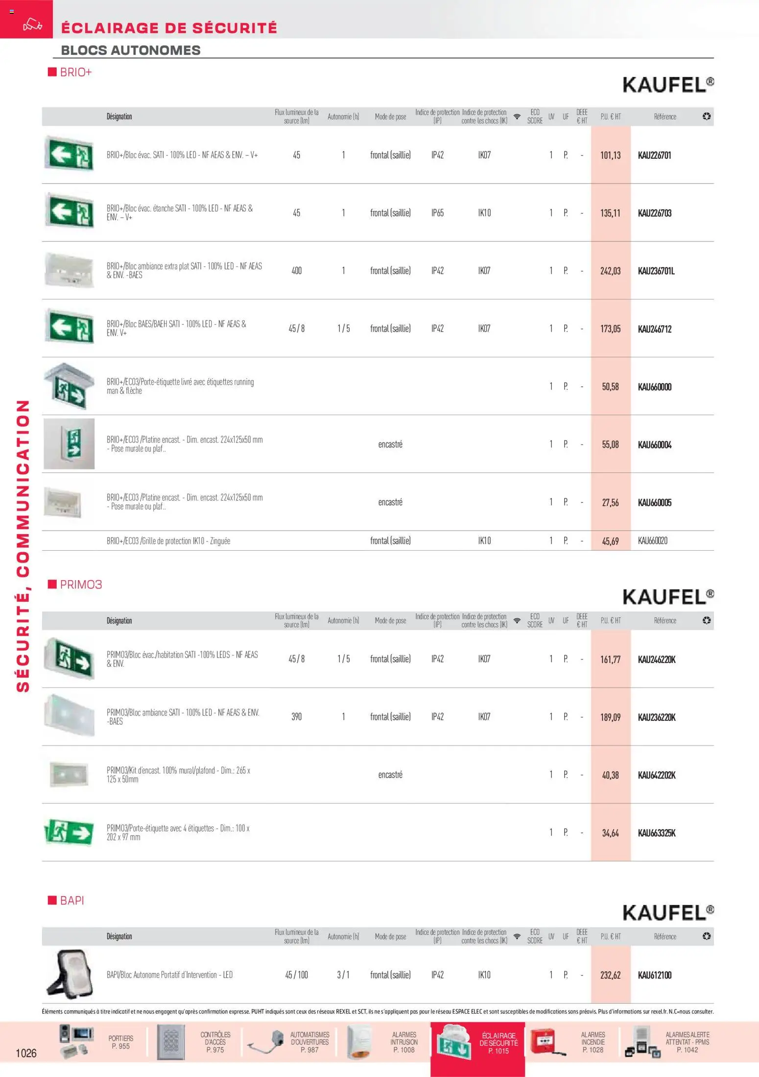 Prévisualisation de Brochure sécurité, communication du magasin Rexel formulaire valide 18/11/2025 - Livre, Éclairage