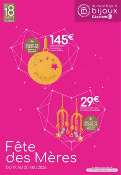 Prévisualisation de E.Leclerc bijoux catalogue du magasin E.Leclerc formulaire valide 19/05/2026