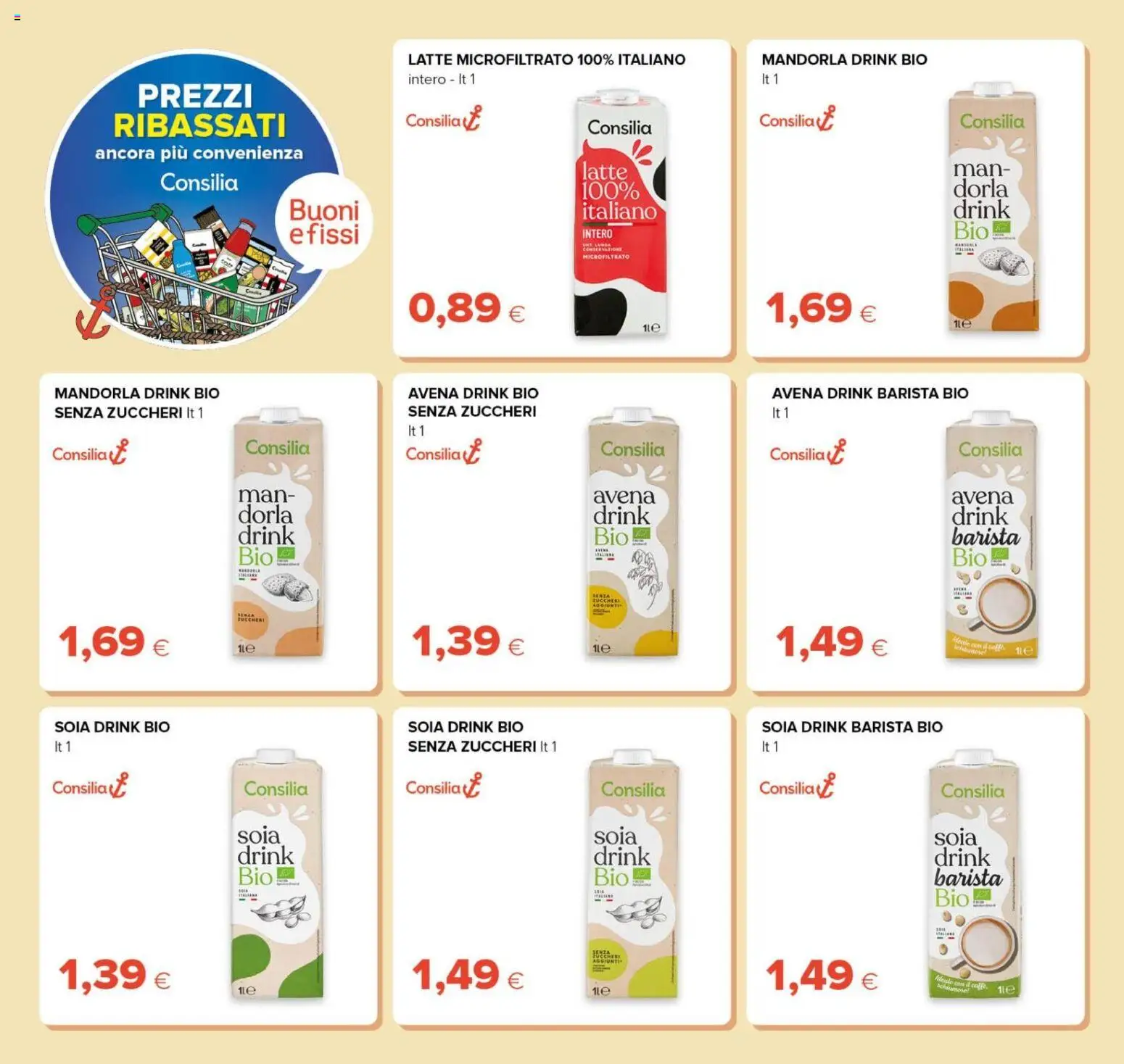 Anteprima dell'opuscolo Oasi volantino Prezzi Ribassati dal negozio Oasi valido da 21/10/2026 - Latte, Mandorla