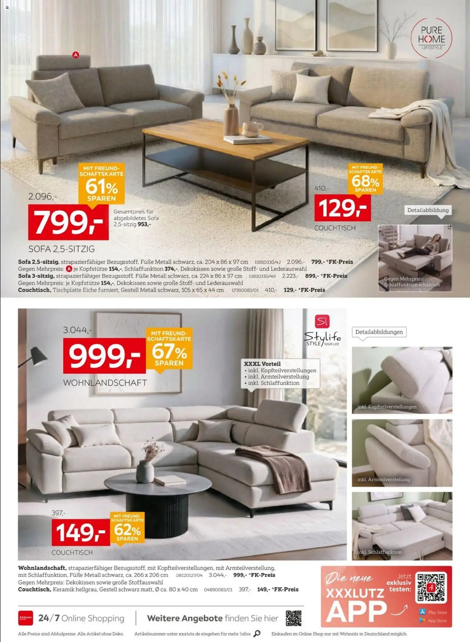 Vorschau von dem Prospekt des Geschäftes XXXLutz, gültig ab dem 24.10.2026 - Sofa, Couchtisch, Wohnlandschaft