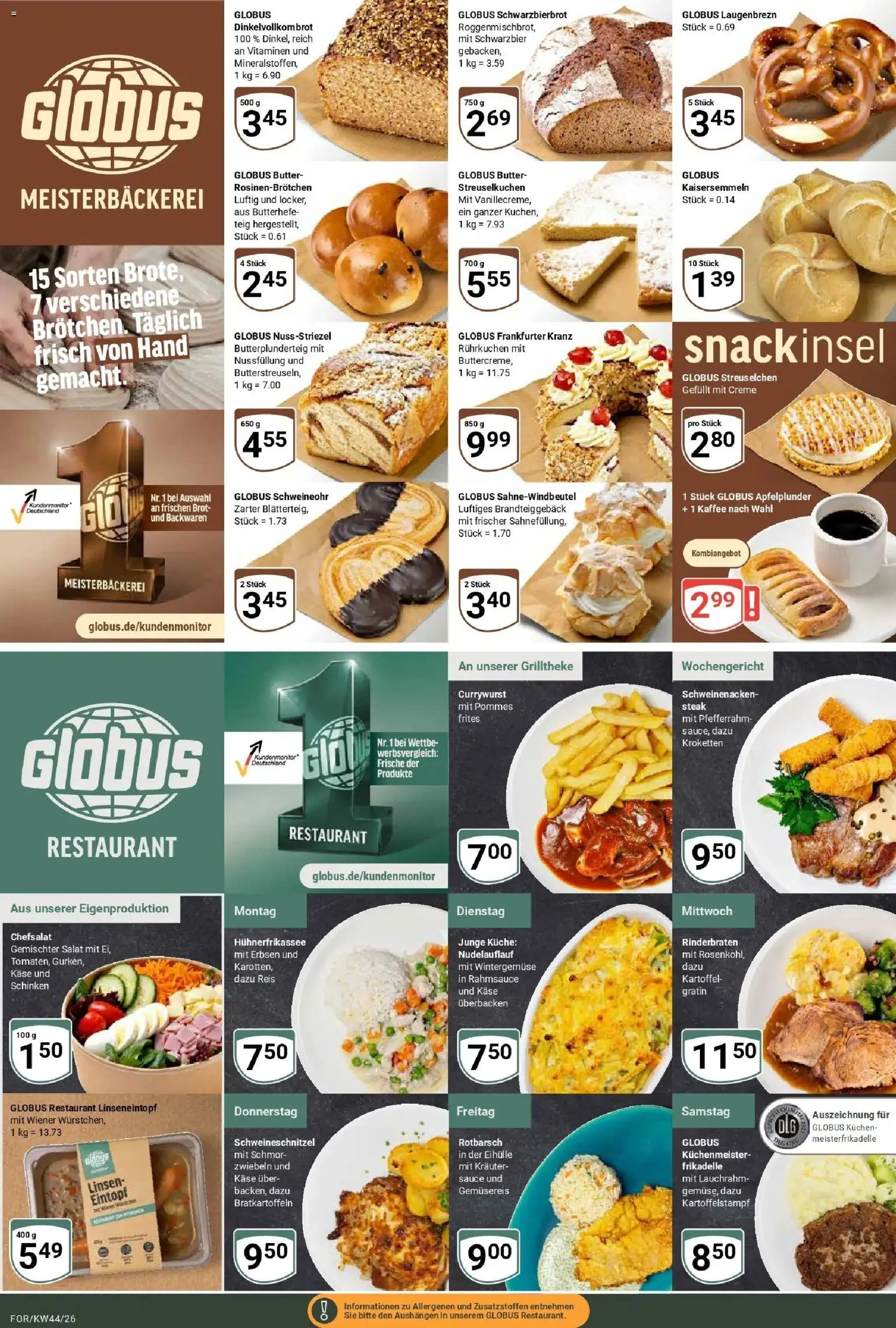 Vorschau von dem Prospekt des Geschäftes Globus, gültig ab dem 26.10.2026