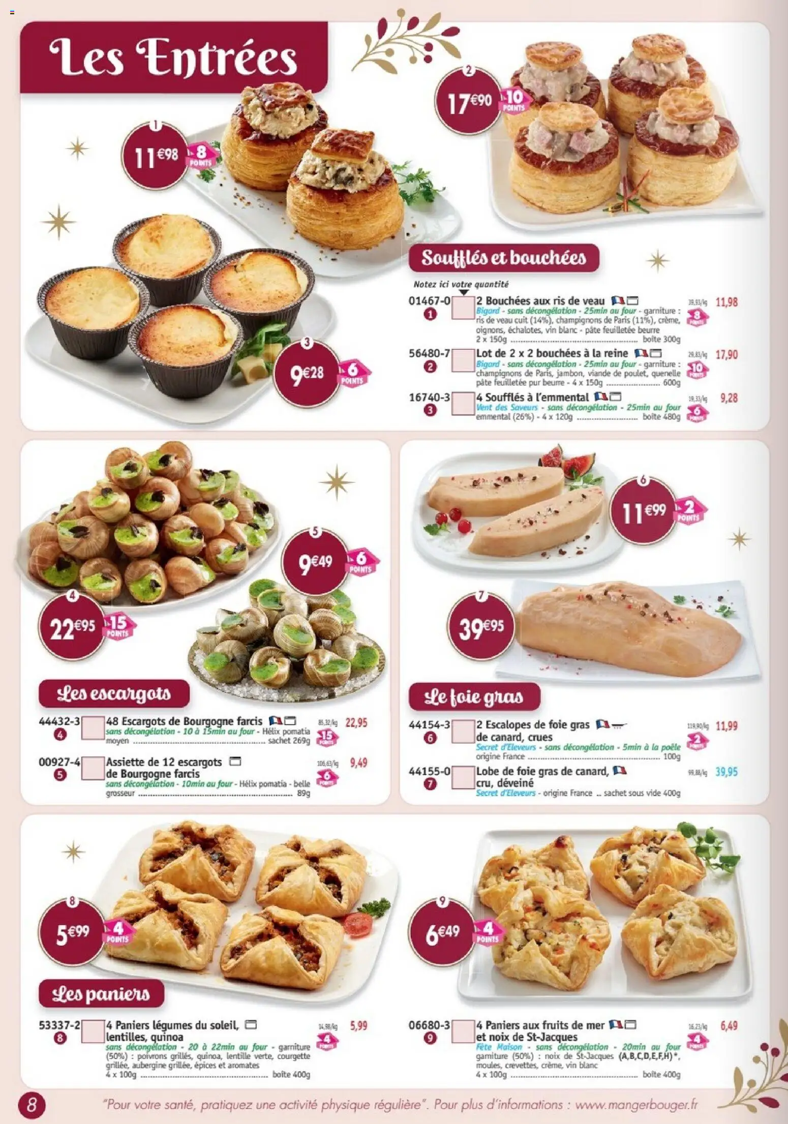 Prévisualisation de Maximo catalogue du magasin Maximo formulaire valide 26/10/2026 - Foie gras, Ris de veau, Four, Escargots, Lentille, Poêle, Emmental, Vin blanc