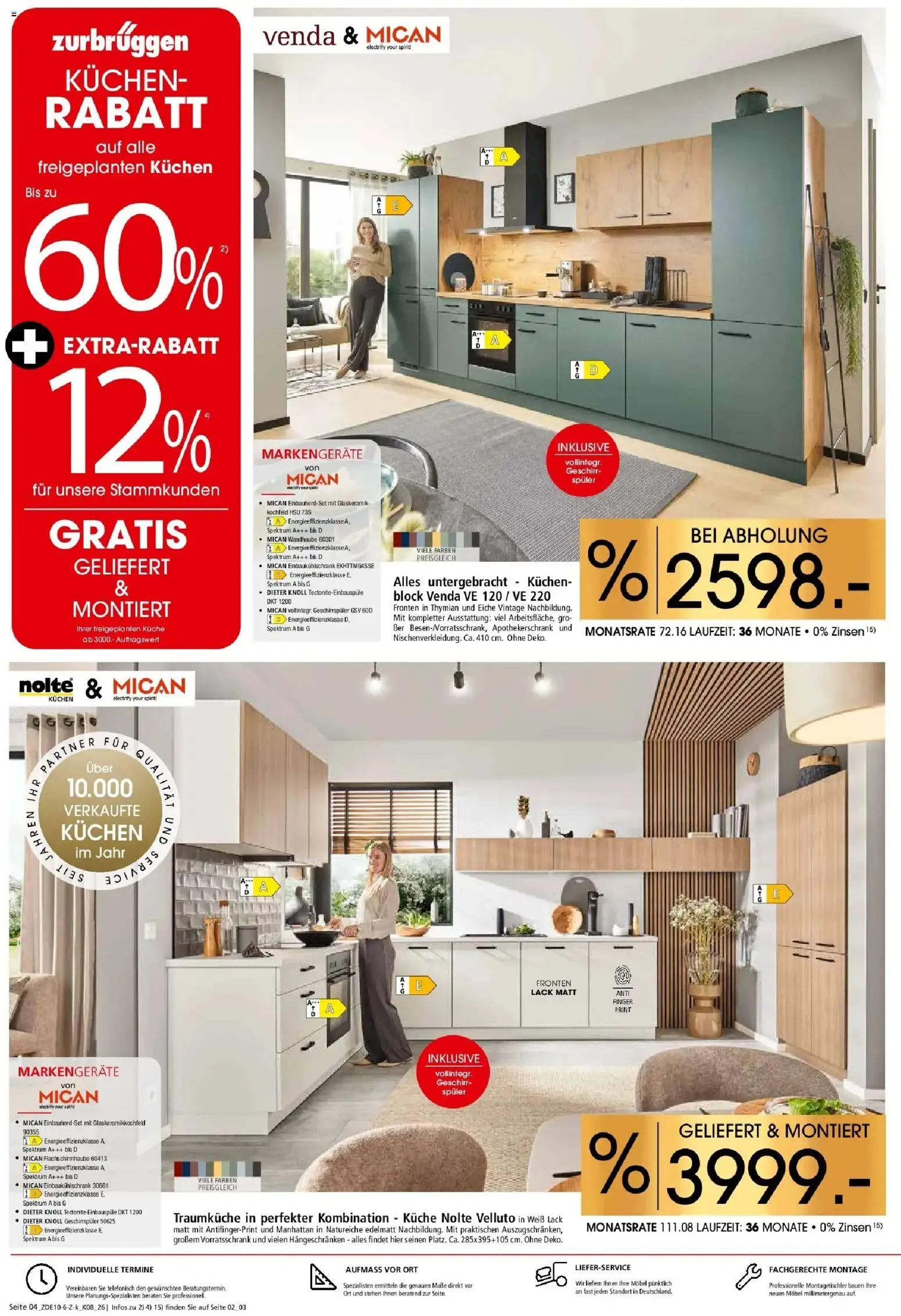 Vorschau von dem Prospekt des Geschäftes Zurbrüggen, gültig ab dem 24.10.2026 - Kuchen, Küche, Geschirrspüler, Kochfeld