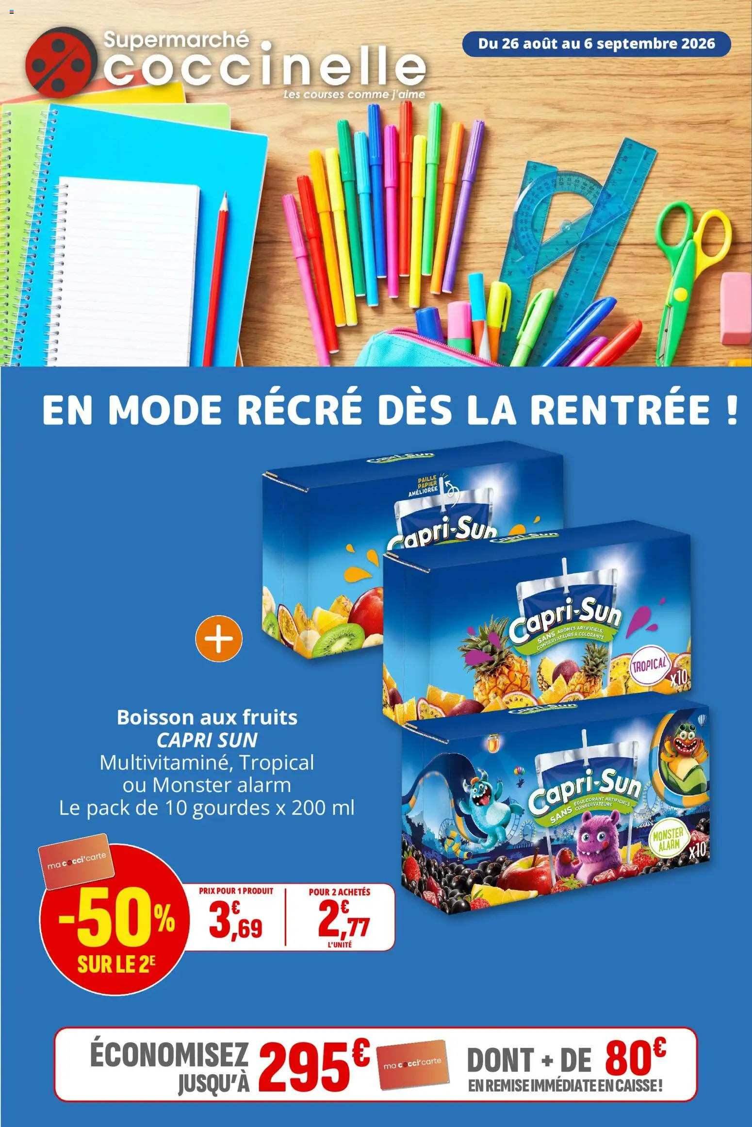 Prévisualisation de Coccinelle catalogue du magasin Coccinelle formulaire valide 26/08/2026 - Fruits, Boisson, Boisson aux fruits