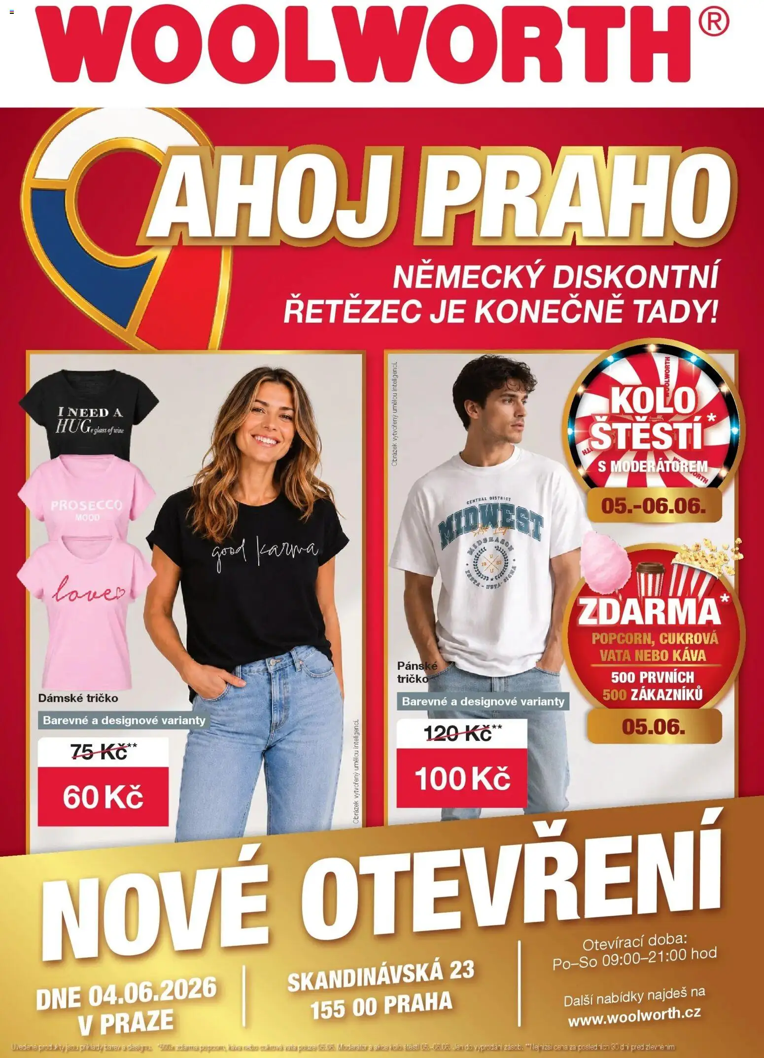 Náhled nabídky: Woolworth Woolworth leták - Praha platný od 28.05.2026 - Káva, Prosecco, Kolo, Tričko, Vata
