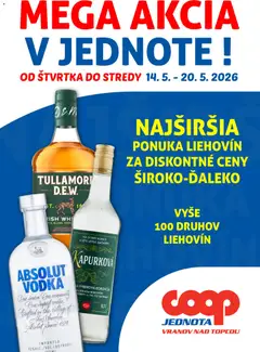 Náhľad COOP Jednota letáku platného od 14.05.2026