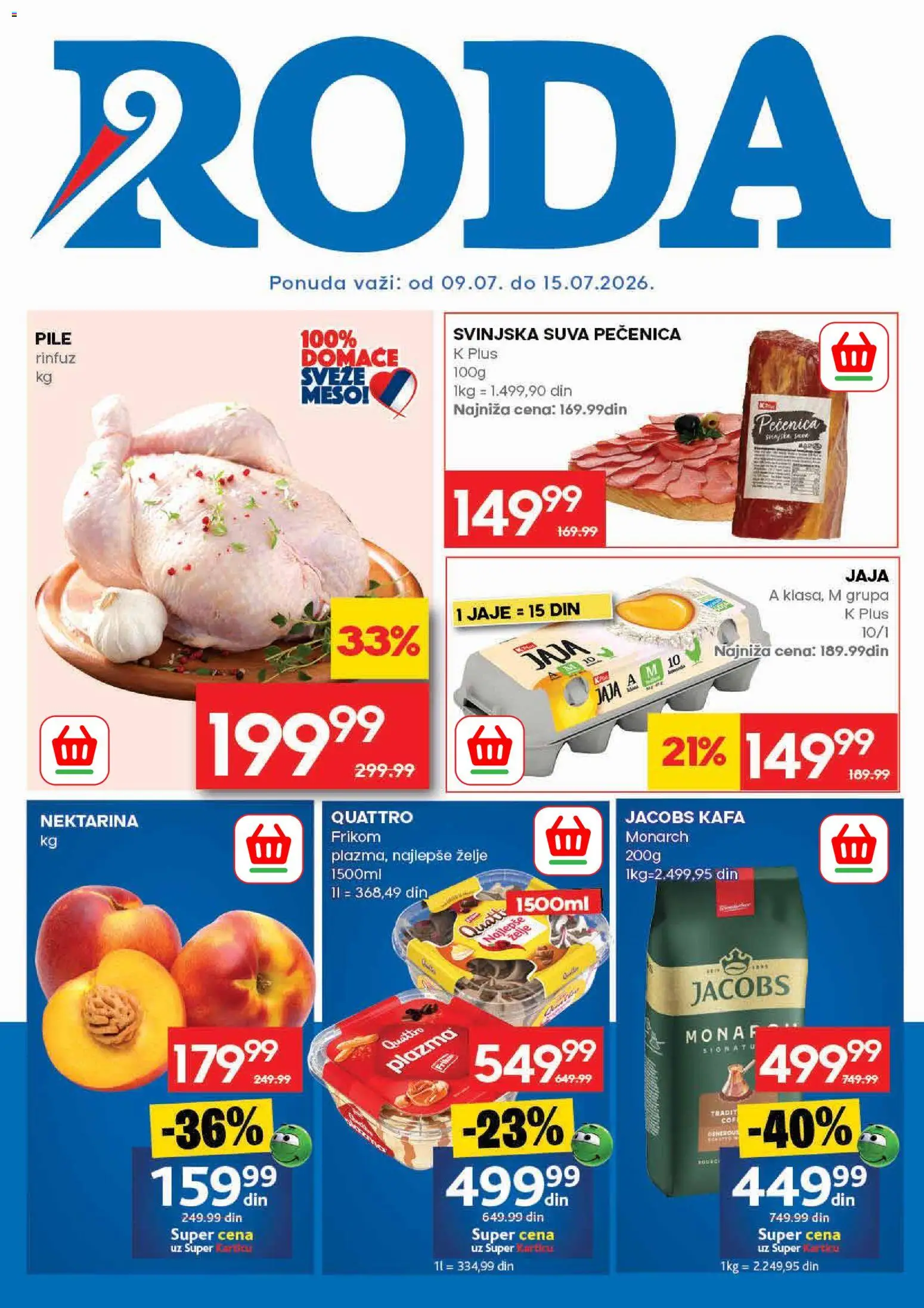 Pregled Roda kataloga - važi od 09.07.2026