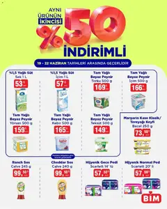 BİM BİM - İkinci Ürüne %50 İndirimli, İndirim 19.06.2026 - Broşürünün önizlemesi