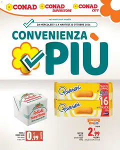 Anteprima dell'opuscolo Conad volantino Convenienza Più Lazio dal negozio Conad valido da 14/10/2026