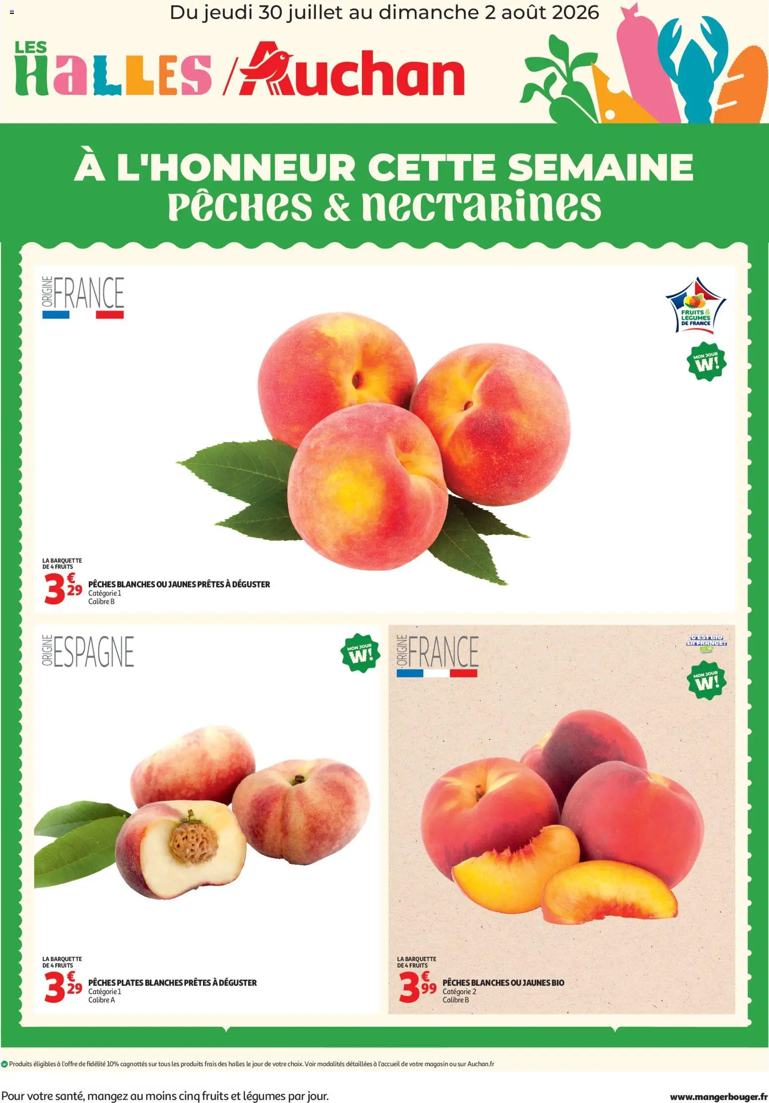 Voorbeeld van Auchan À l'honneur cette semaine van winkel Auchan geldig vanaf 30/07/2026 - La, Nectarines