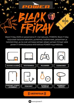 Kaupan Power Power Black Friday -ennakkoilmoitus esikatselu, voimassa 23/10/2026
