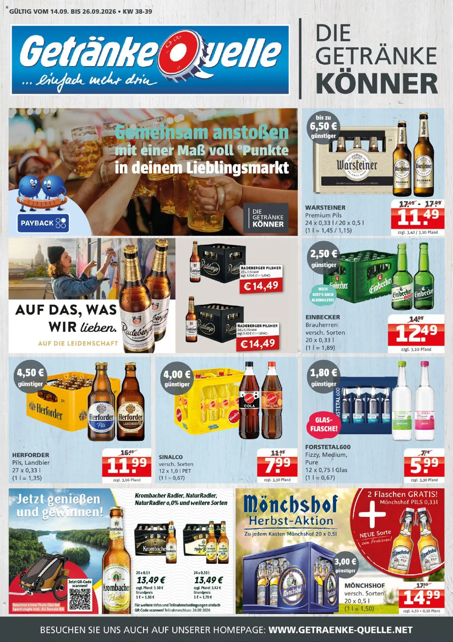 Vorschau von dem Prospekt des Geschäftes Getränke Quelle, gültig ab dem 14.09.2026