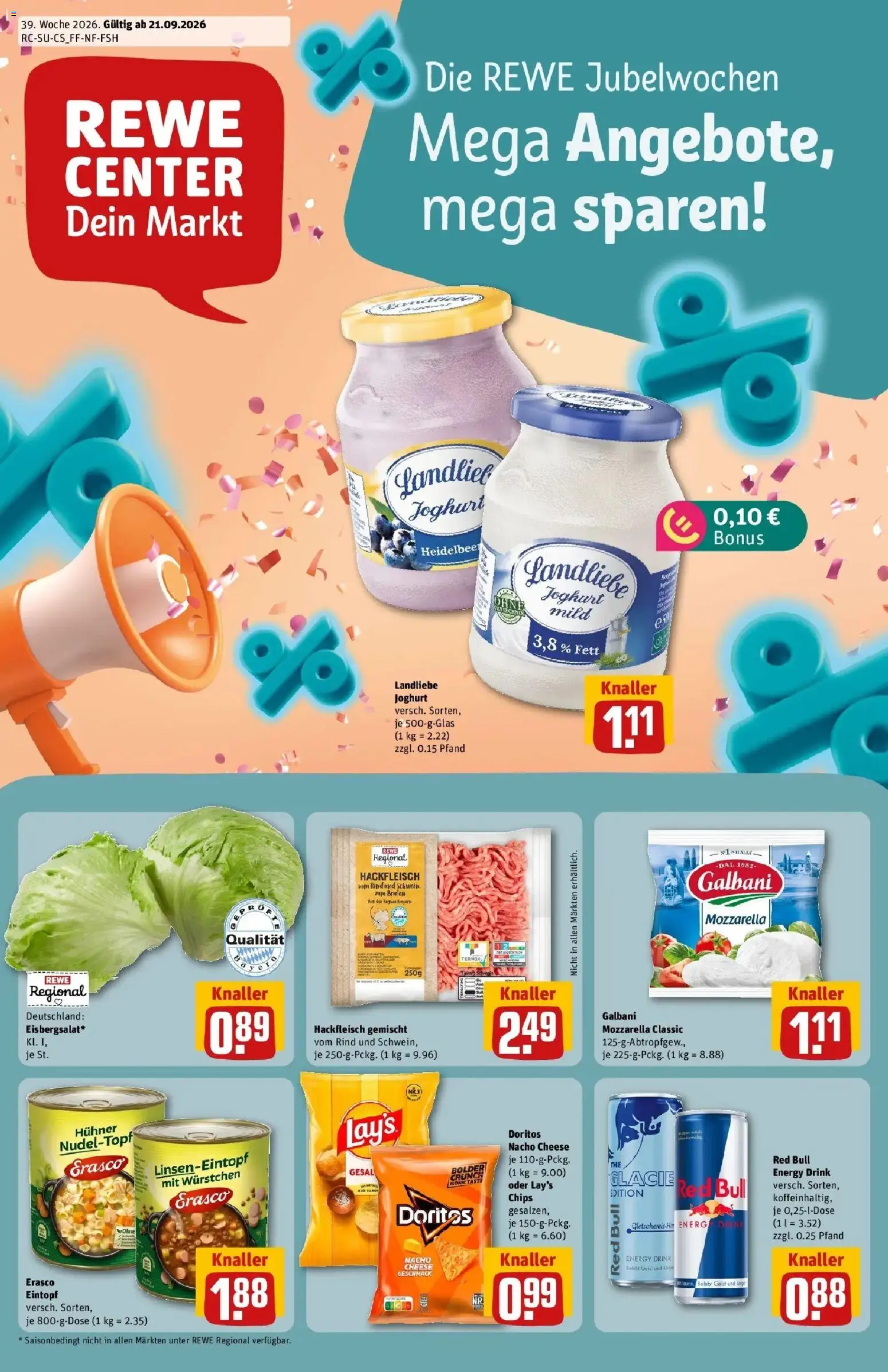 Vorschau von dem Prospekt des Geschäftes Rewe, gültig ab dem 21.09.2026