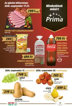 CBA Príma - CBA Príma akciós újság megtekintése, amely érvényes 2026.09.17.-től