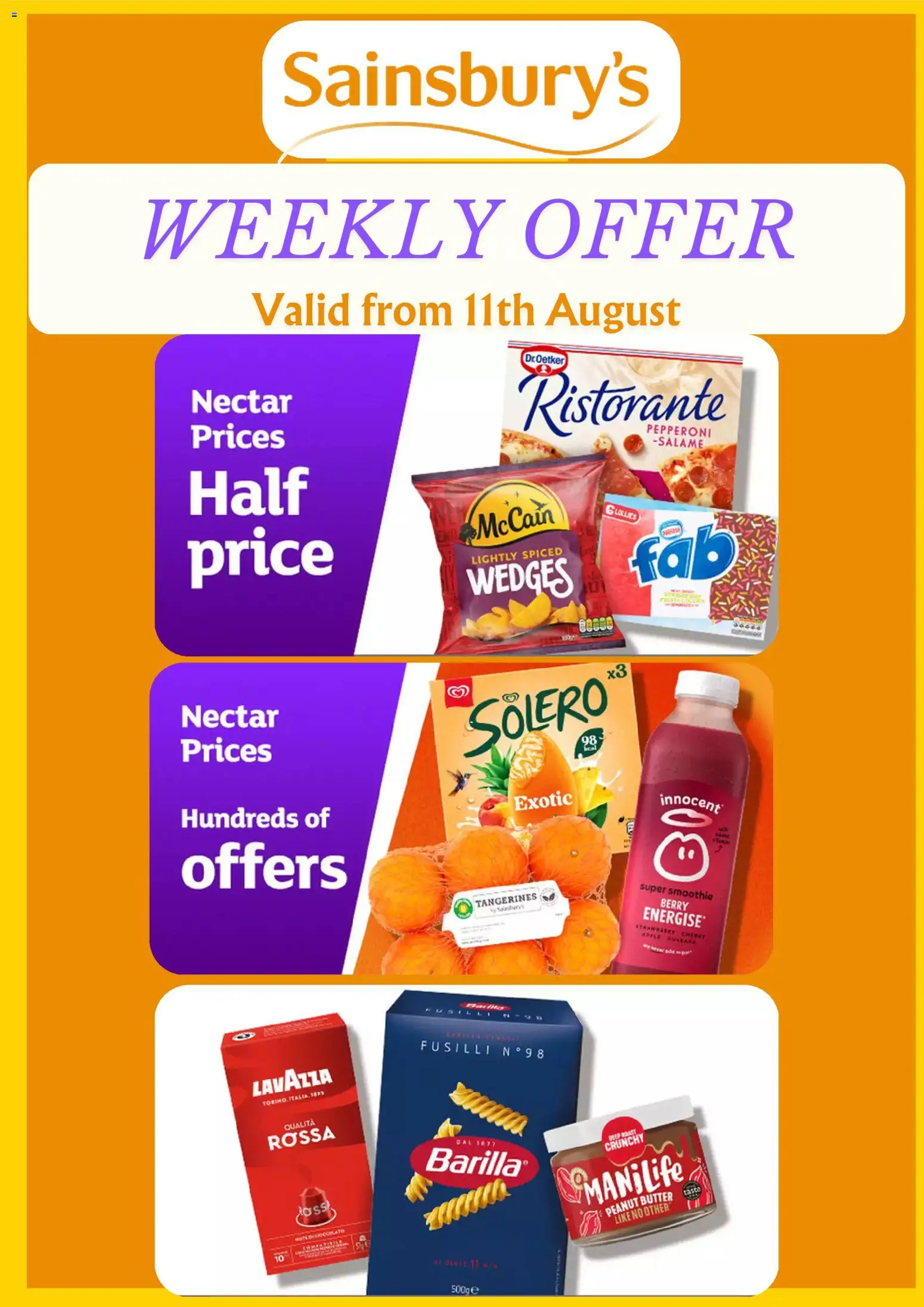 Preview of Sainsbury's Sainsbury's - Offers valid from 11/08/2026 - Apple, Butter, Smoothie, Peanut, Peanut butter, Tangerines