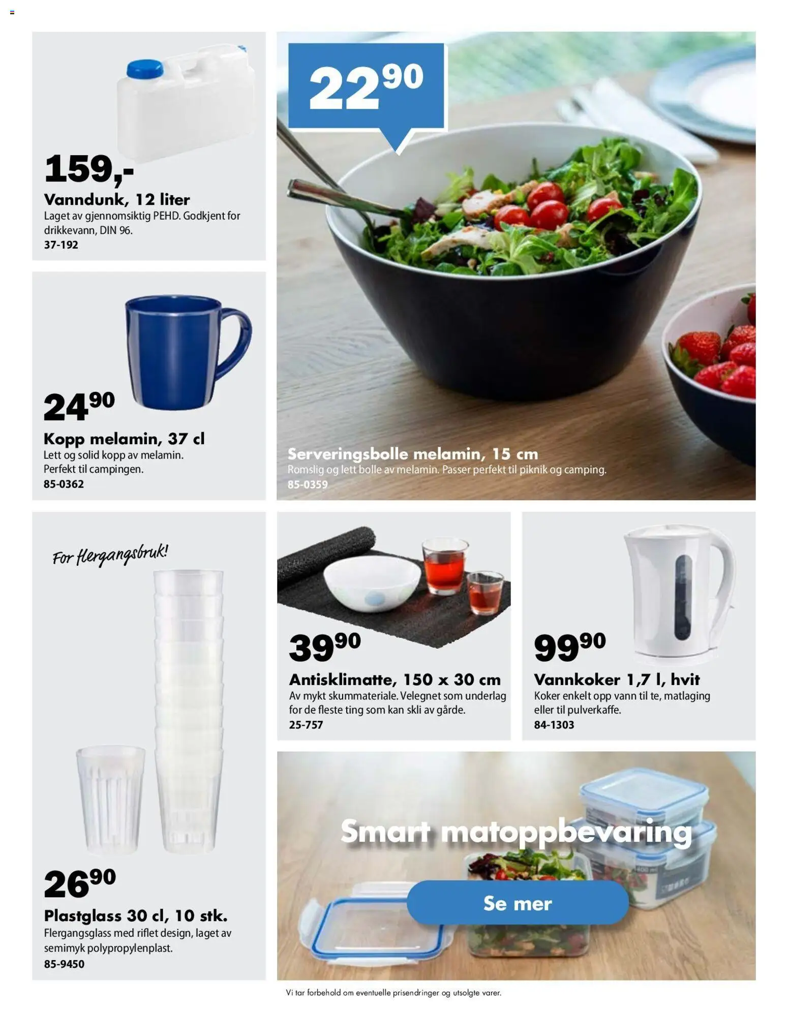 Forhåndsvis Biltema kundeavis fra butikk Biltema gyldig fra 24/03/2026 - Vannkoker, Plastglass, Vann