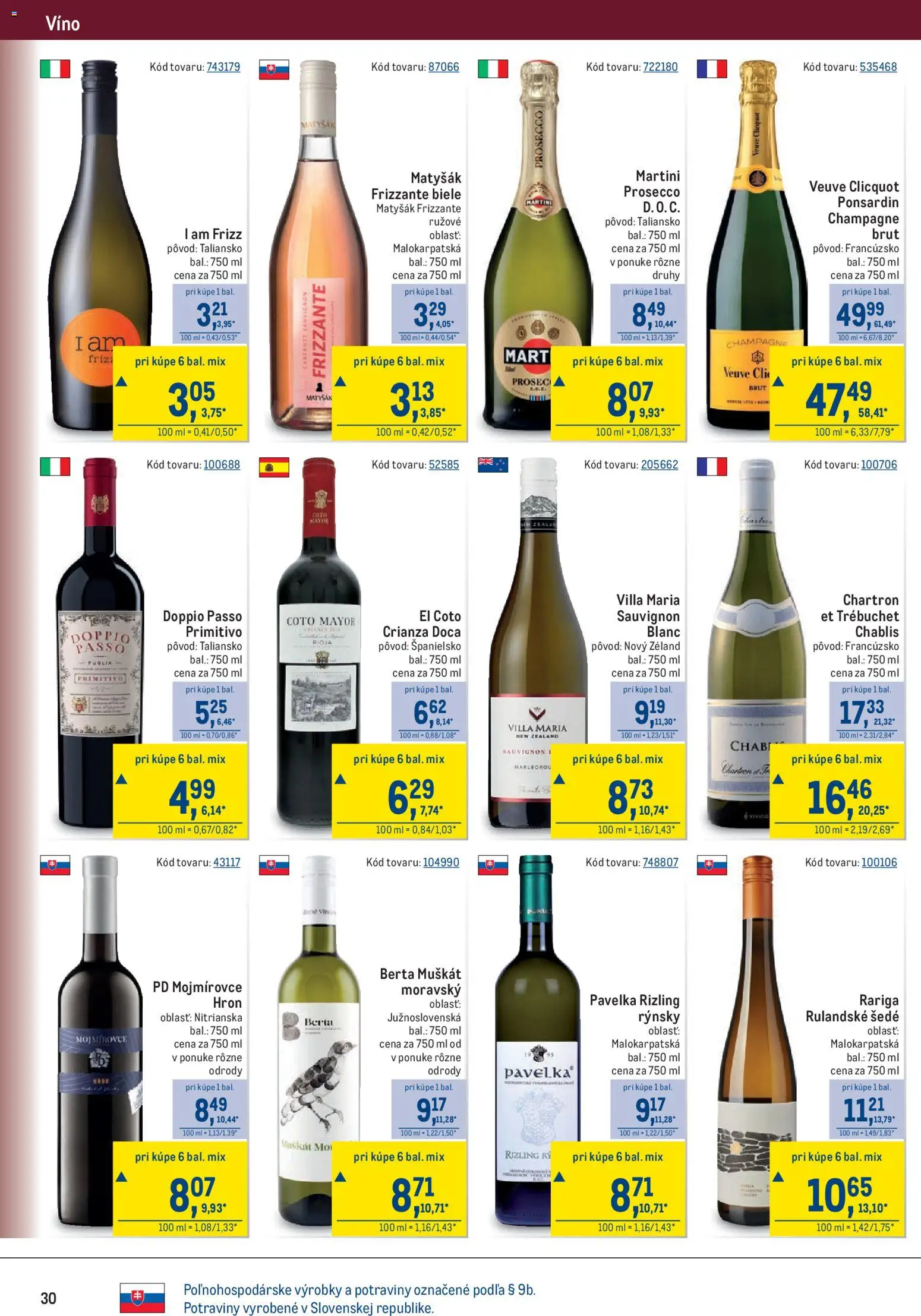 Náhľad Metro letáku platného od 21.10.2026 - Víno, Prosecco, Martini